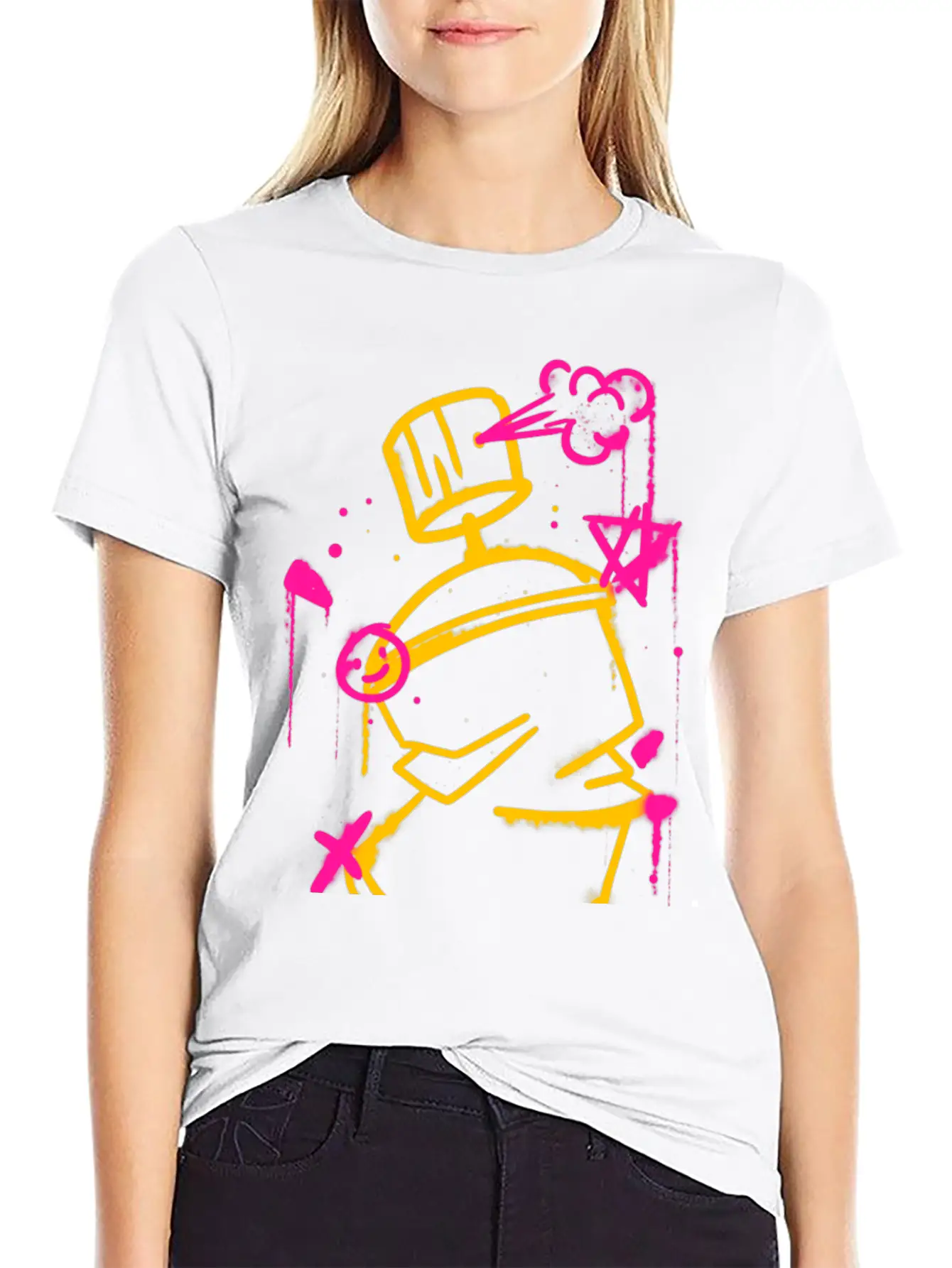 Graffiti Spray Can Basic Graphic T-Shirt – Daily Comfort In Soft Cotton