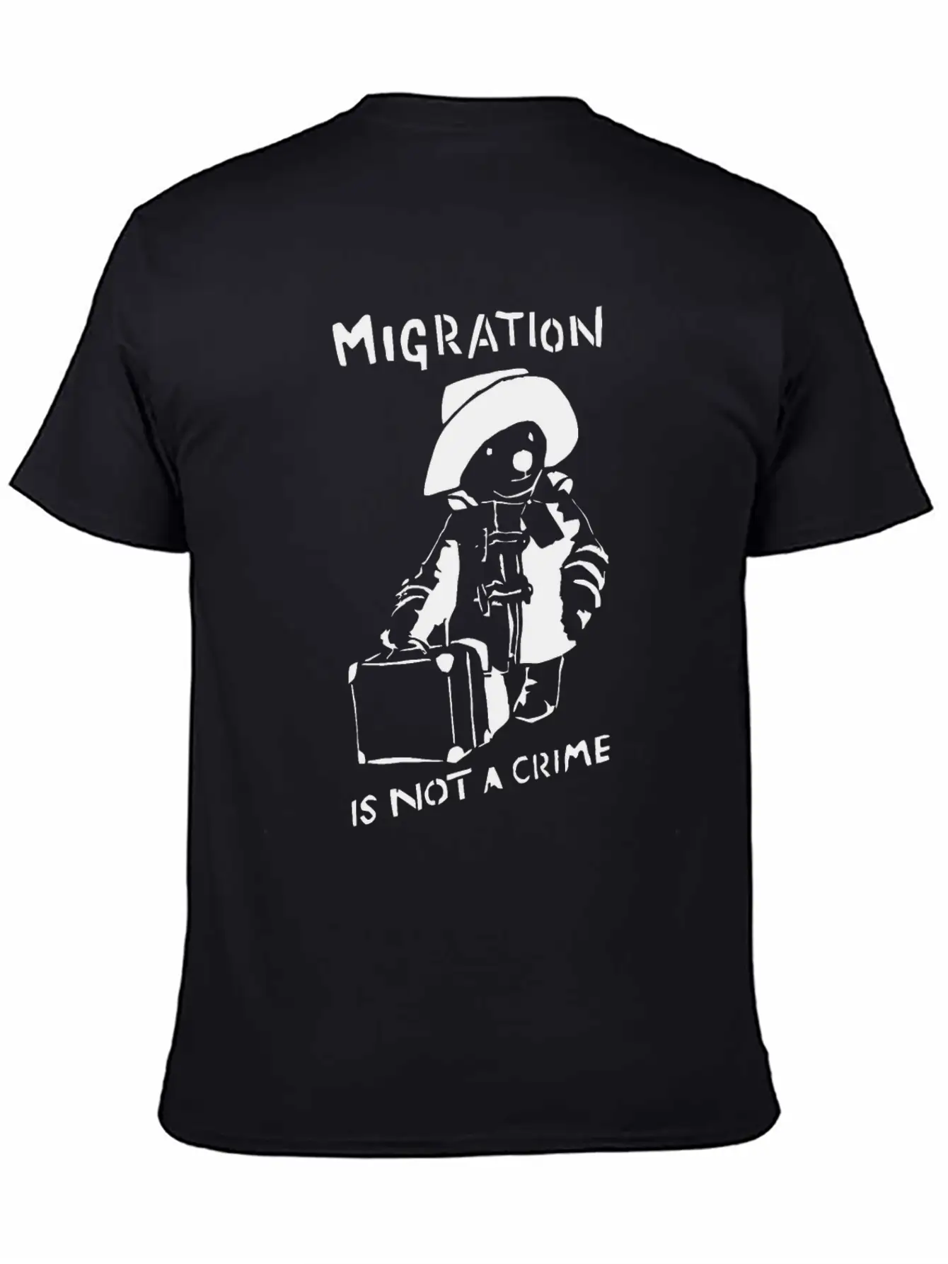 Graffiti Tshirt Migration Is Not A Crime Shirts Unisex Casual T-Shirt – Clean Design For Daily Comfort