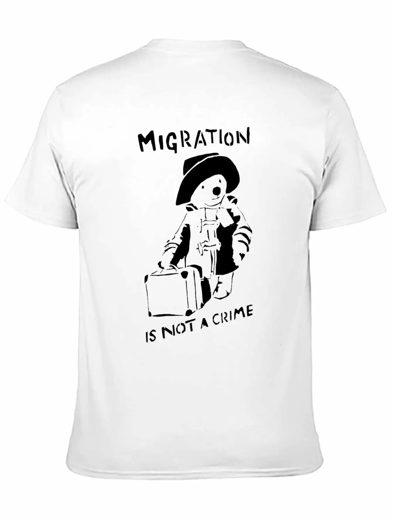 Graffiti Tshirt Migration Is Not A Crime Shirts Unisex Casual T-Shirt – Clean Design For Daily Comfort