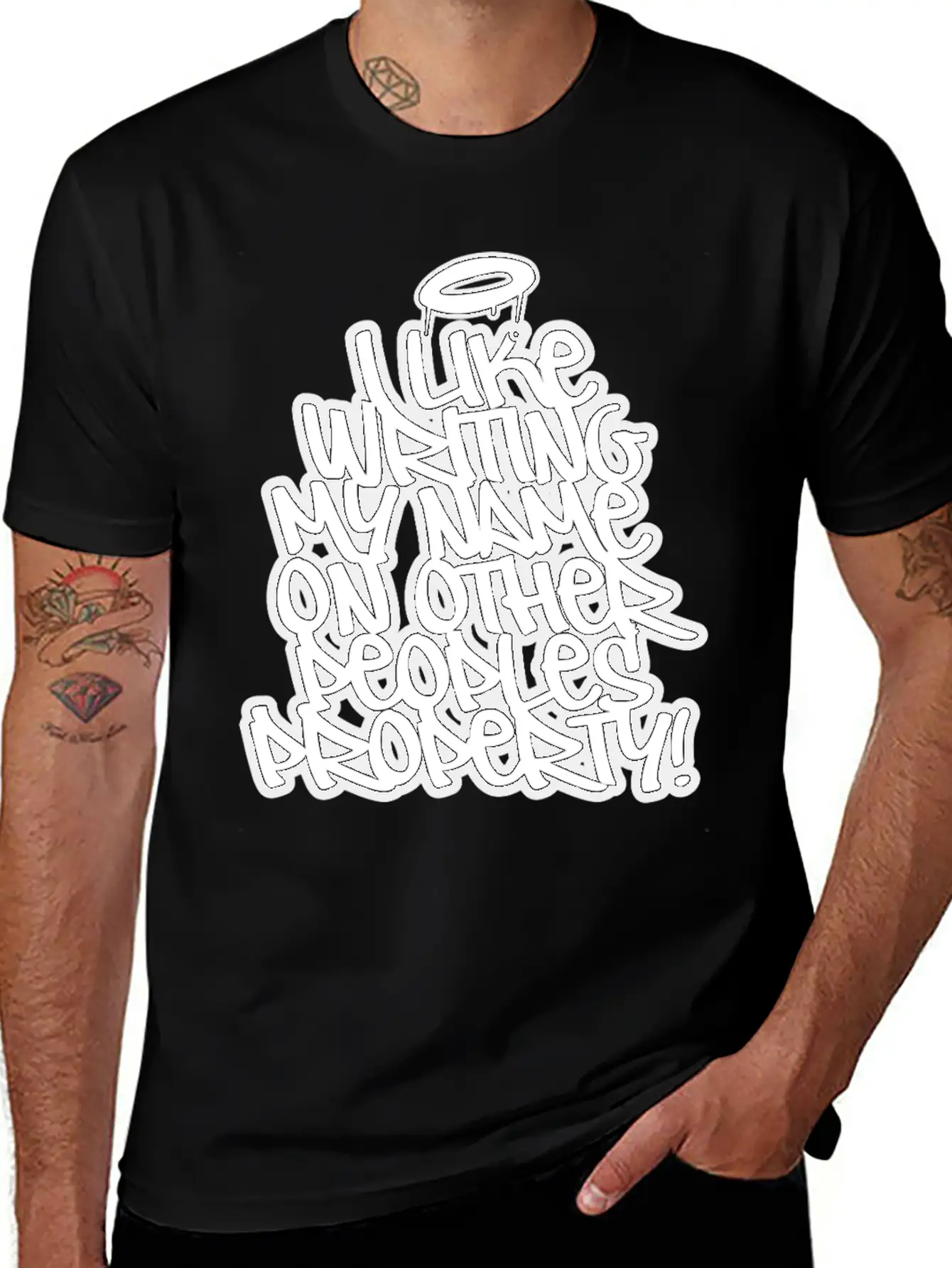 Graffiti Vandal Essential Cotton Tee For Daily Outfits – Unisex Style