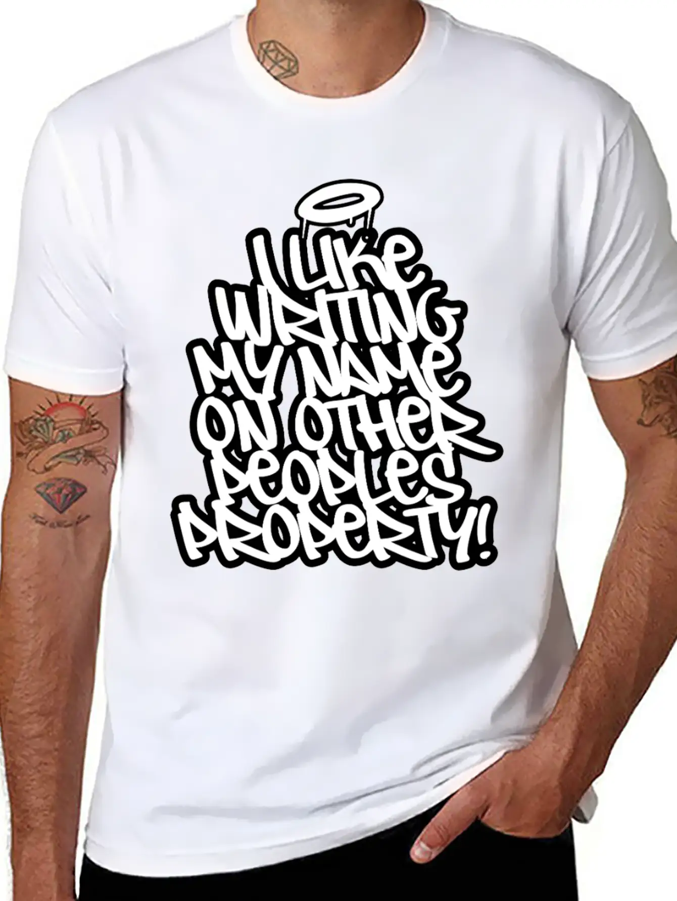 Graffiti Vandal Essential Cotton Tee For Daily Outfits – Unisex Style
