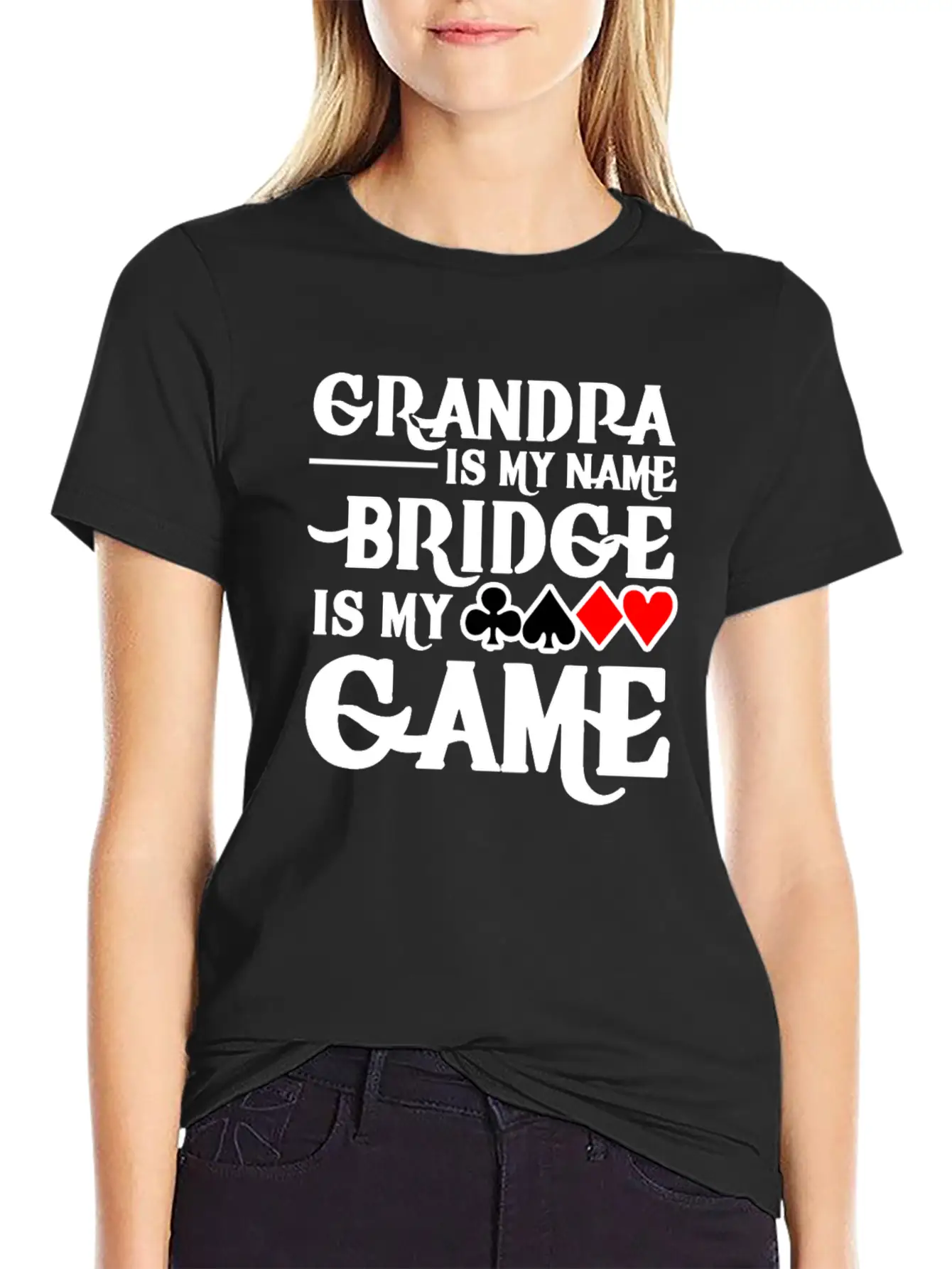 Grandpa Is My Name Bridge Card Is My Game Breathable Soft Cotton T-Shirt – Timeless Casual Look