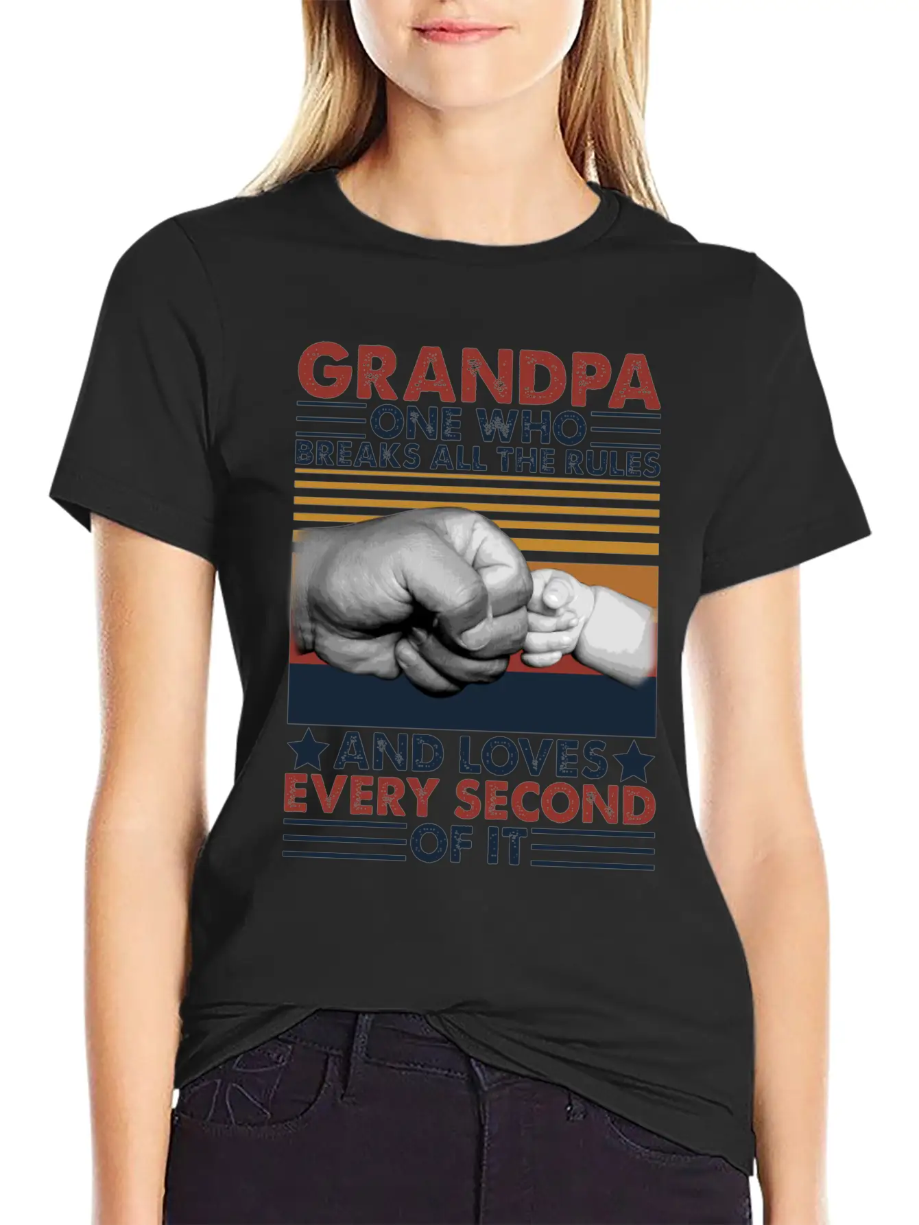 Grandpa One Who Breaks All The Rules Loves Breathable Graphic T-Shirt – Perfect For Casual Days