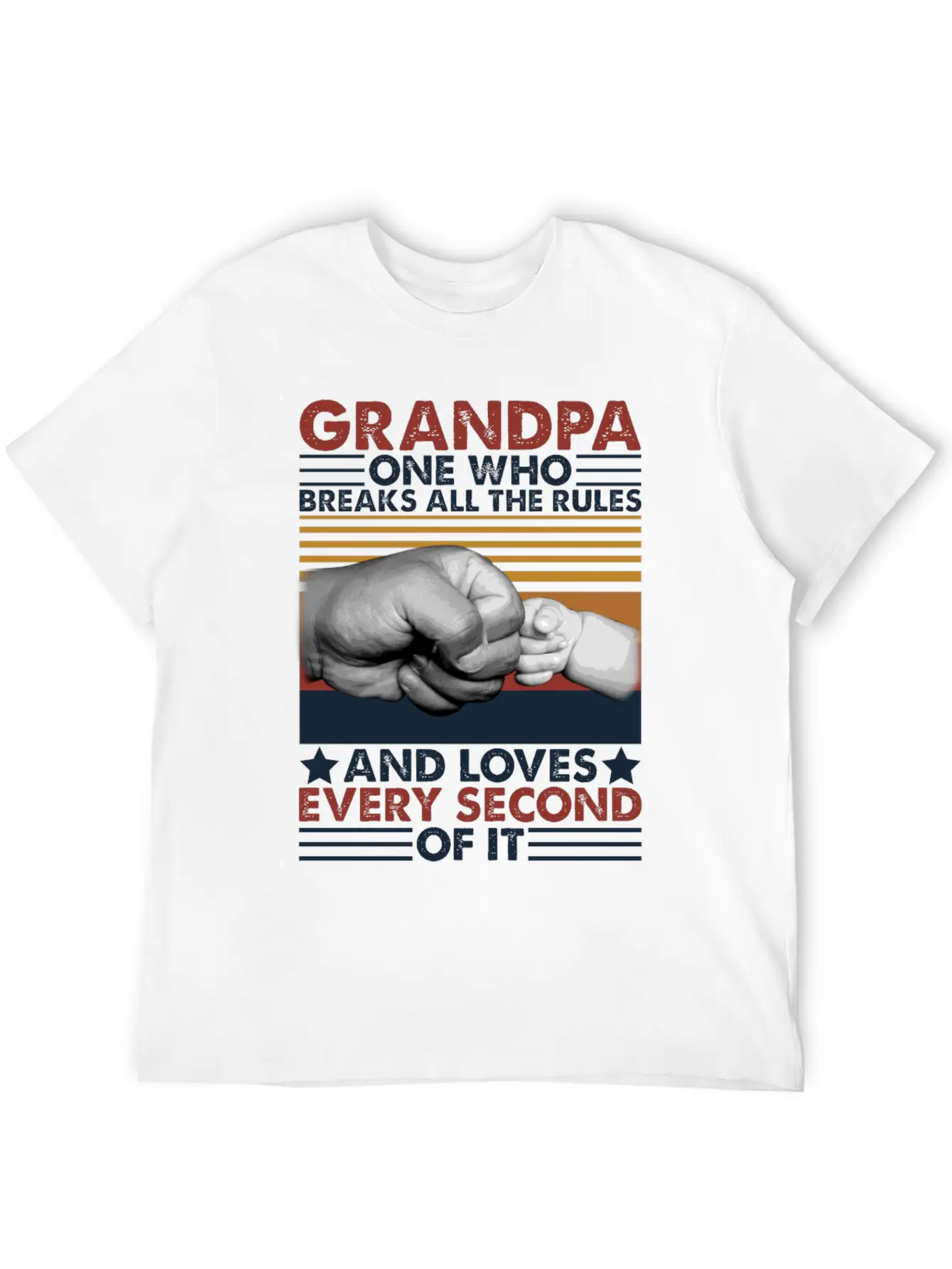 Grandpa One Who Breaks All The Rules Loves Breathable Graphic T-Shirt – Perfect For Casual Days