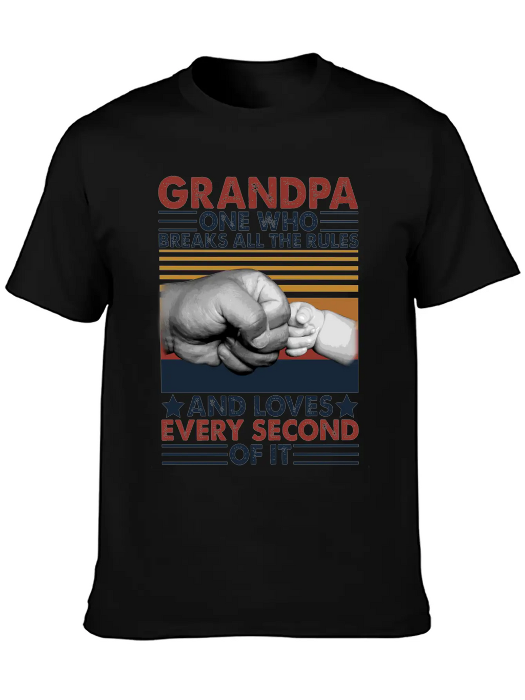 Grandpa One Who Breaks All The Rules Loves Breathable Graphic T-Shirt – Perfect For Casual Days