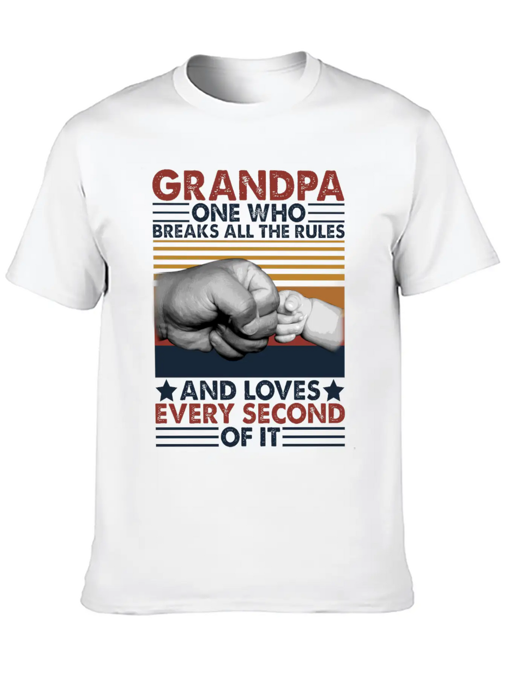 Grandpa One Who Breaks All The Rules Loves Breathable Graphic T-Shirt – Perfect For Casual Days