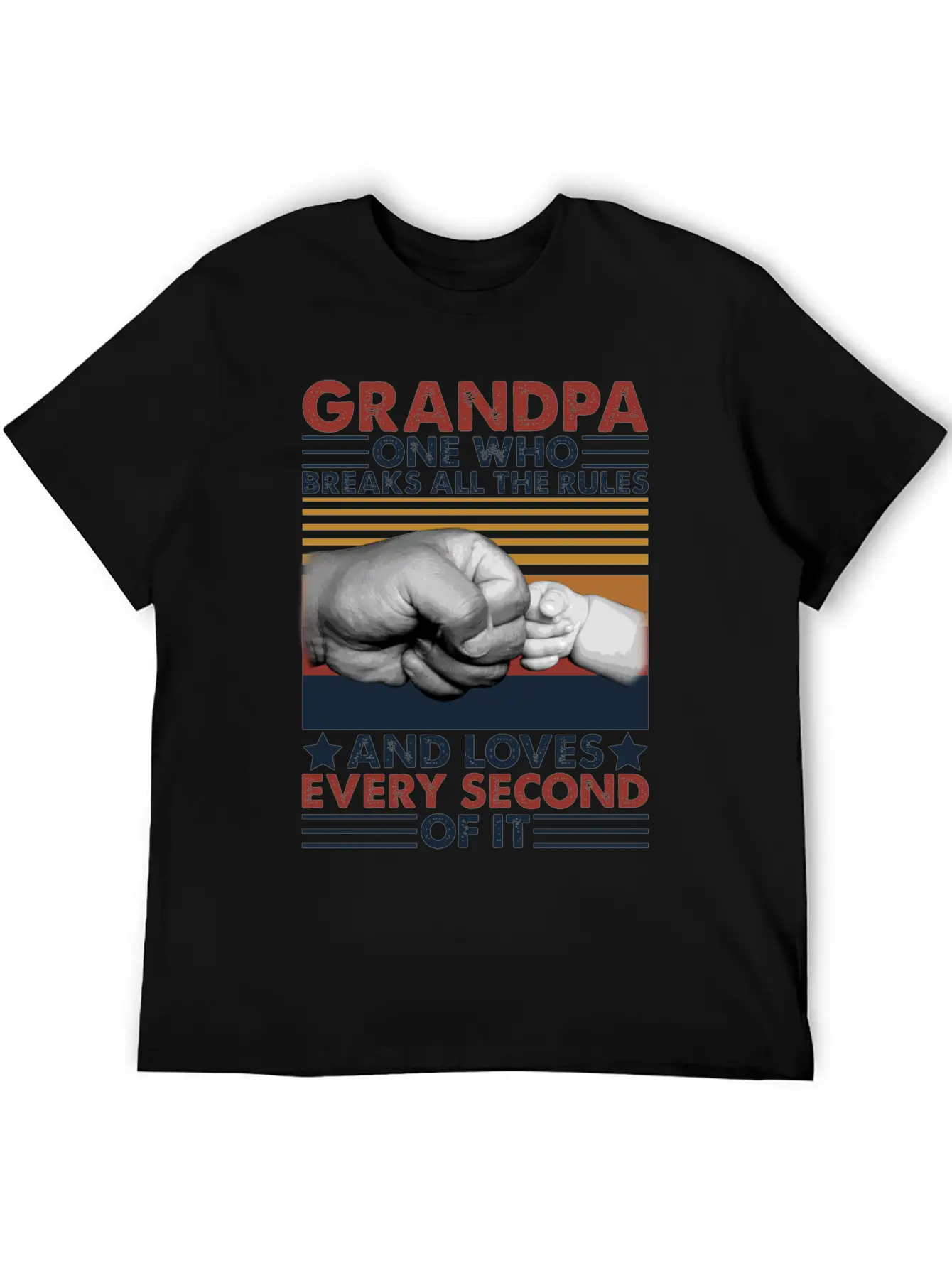 Grandpa One Who Breaks All The Rules Loves Breathable Graphic T-Shirt – Perfect For Casual Days