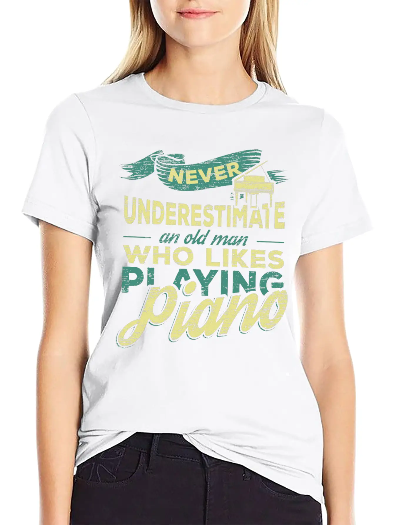 Grandpa Piano Classic Cotton Tee – Unisex Comfort For Any Season