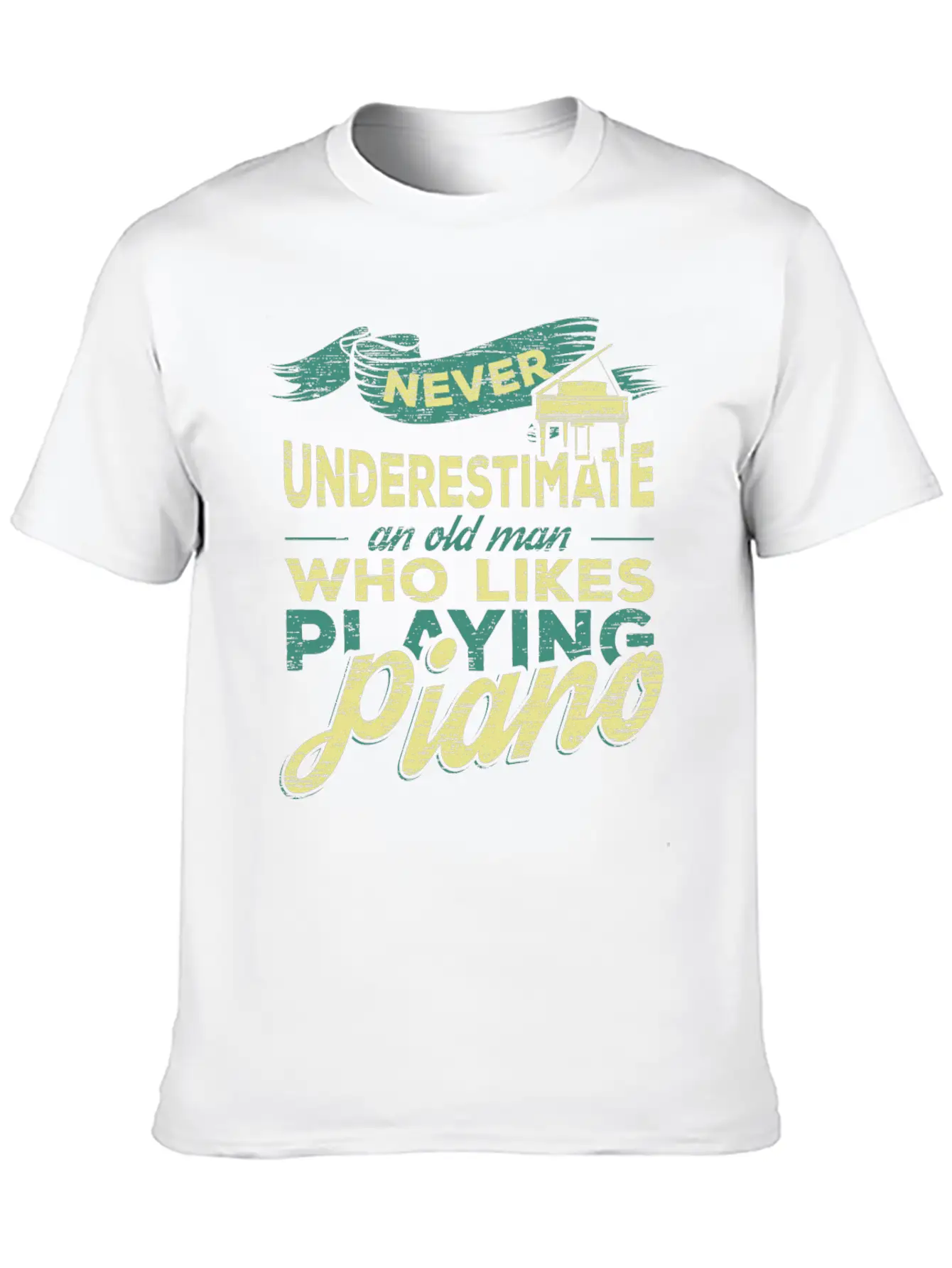 Grandpa Piano Classic Cotton Tee – Unisex Comfort For Any Season