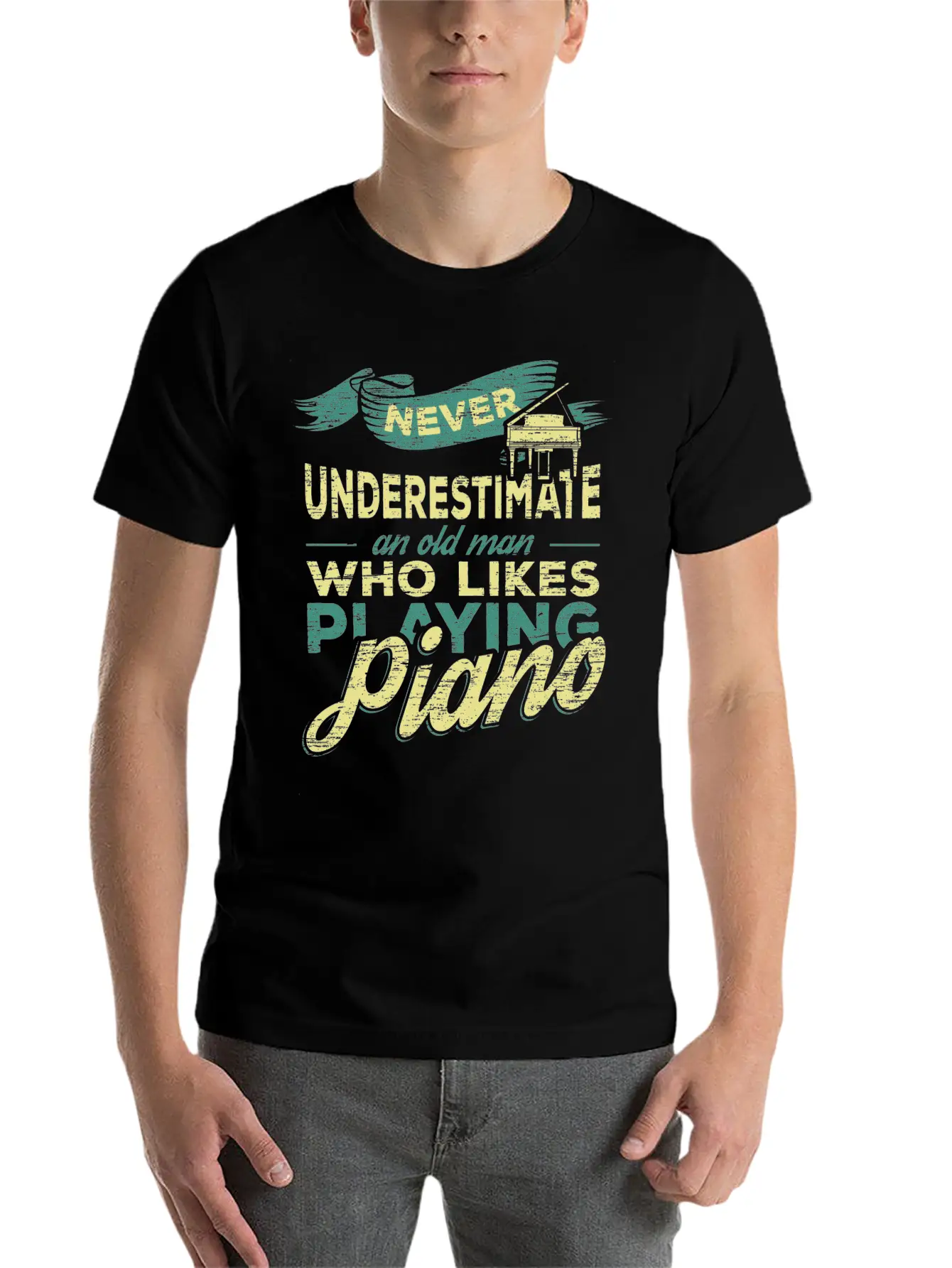 Grandpa Piano Classic Cotton Tee – Unisex Comfort For Any Season
