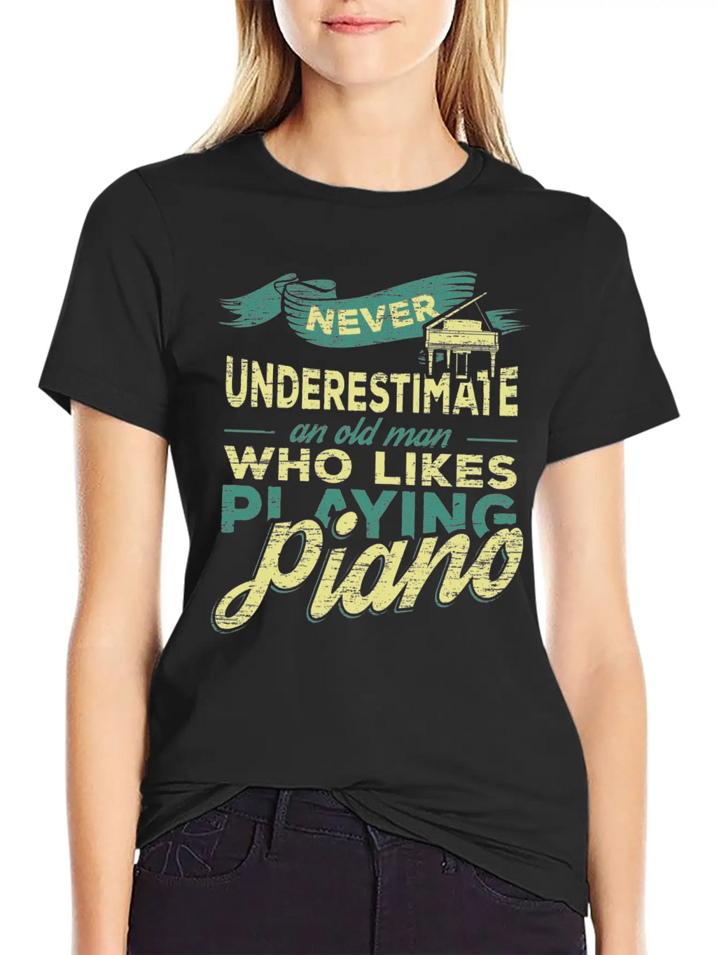Grandpa Piano Classic Cotton Tee – Unisex Comfort For Any Season
