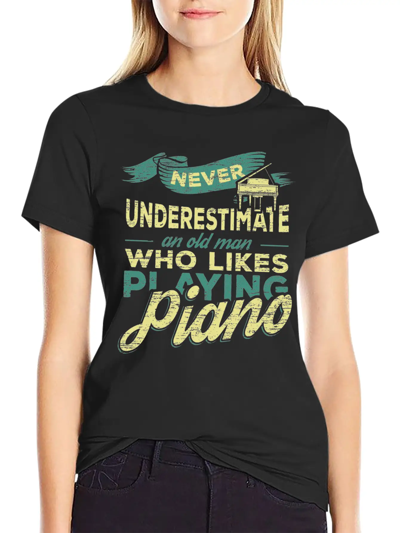 Grandpa Piano Classic Cotton Tee – Unisex Comfort For Any Season
