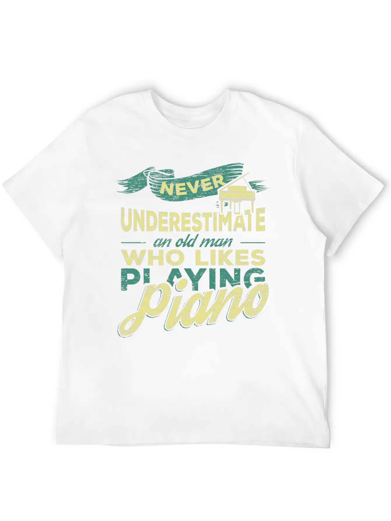 Grandpa Piano Classic Cotton Tee – Unisex Comfort For Any Season