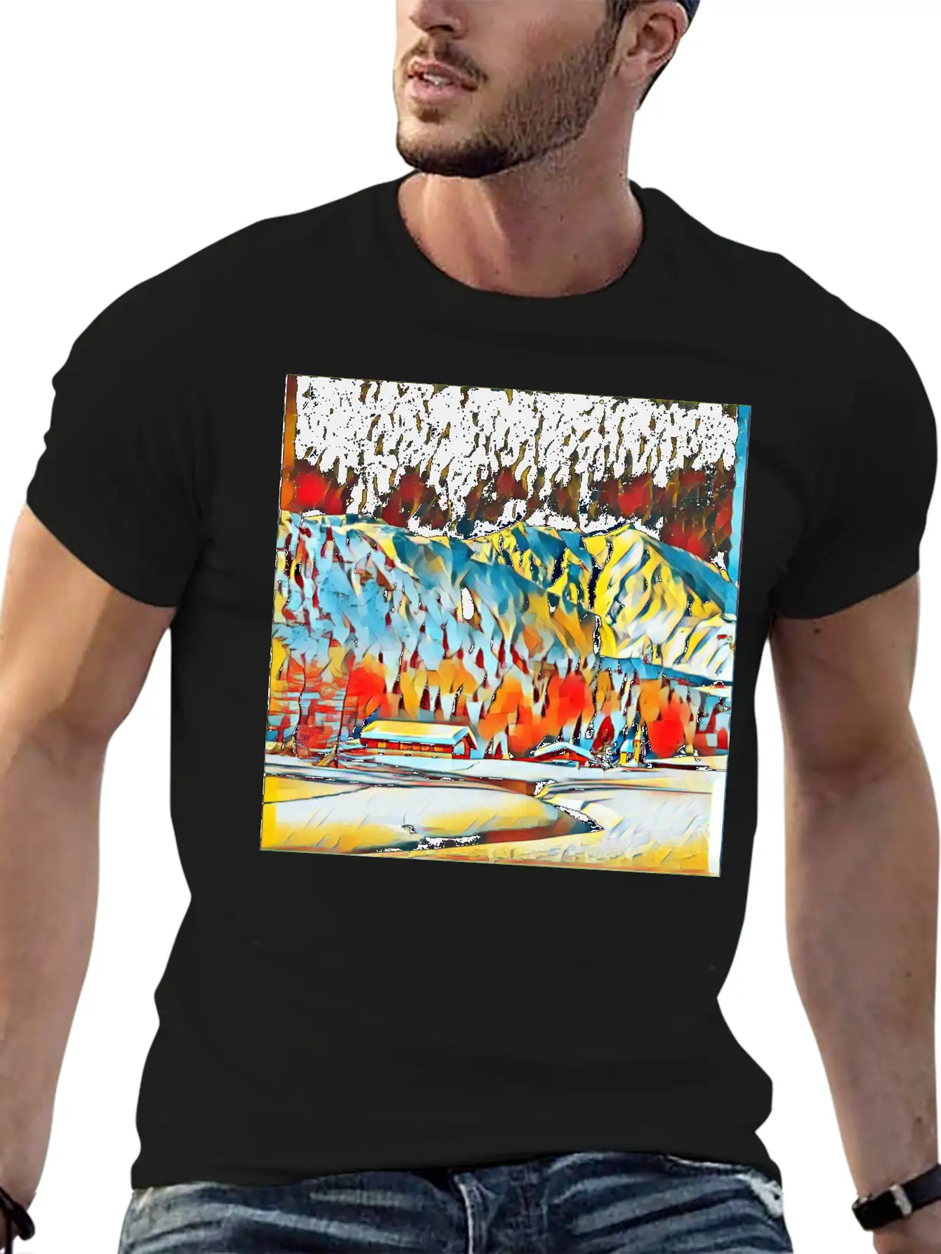 Graphic Art Design | Digital Art | Painting Modern Fit Casual T-Shirt – Clean And Versatile Design
