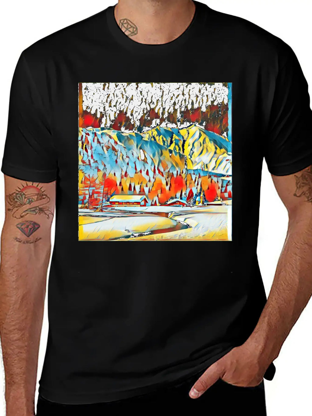 Graphic Art Design | Digital Art | Painting Modern Fit Casual T-Shirt – Clean And Versatile Design