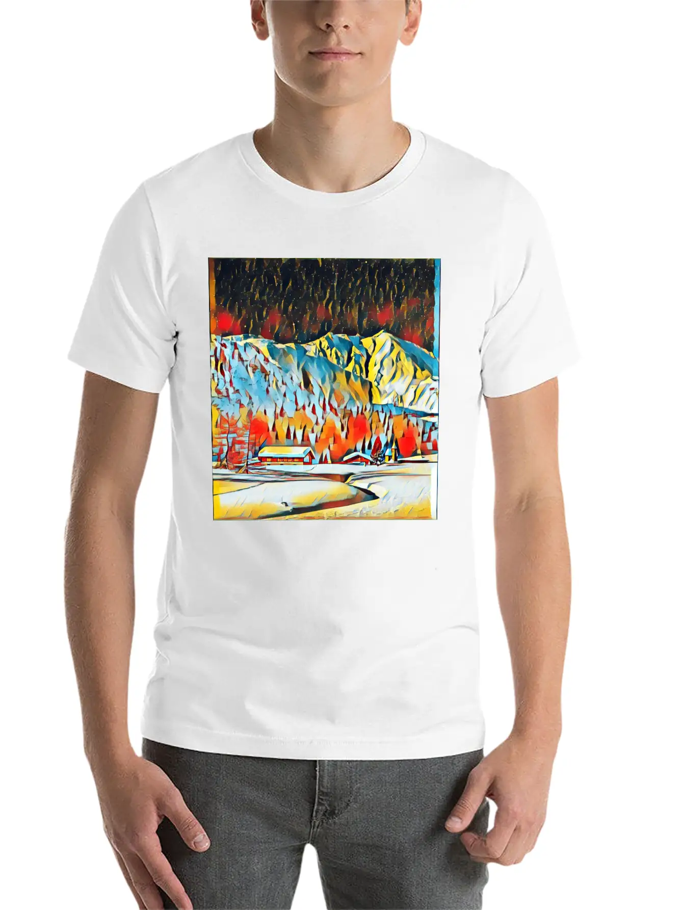 Graphic Art Design | Digital Art | Painting Modern Fit Casual T-Shirt – Clean And Versatile Design
