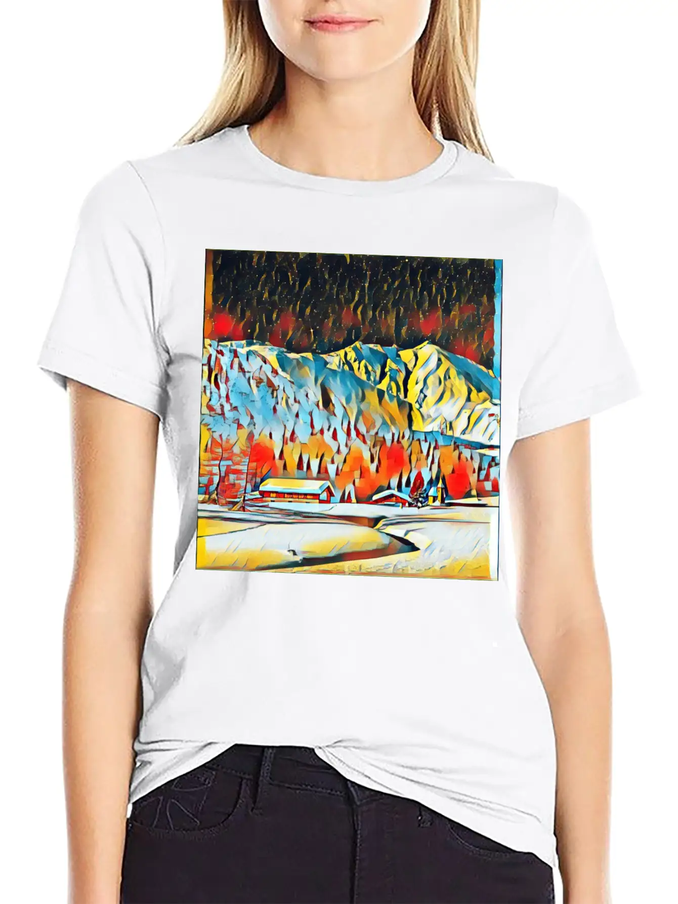 Graphic Art Design | Digital Art | Painting Modern Fit Casual T-Shirt – Clean And Versatile Design