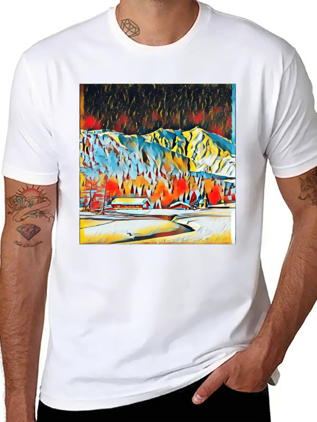 Graphic Art Design | Digital Art | Painting Modern Fit Casual T-Shirt – Clean And Versatile Design