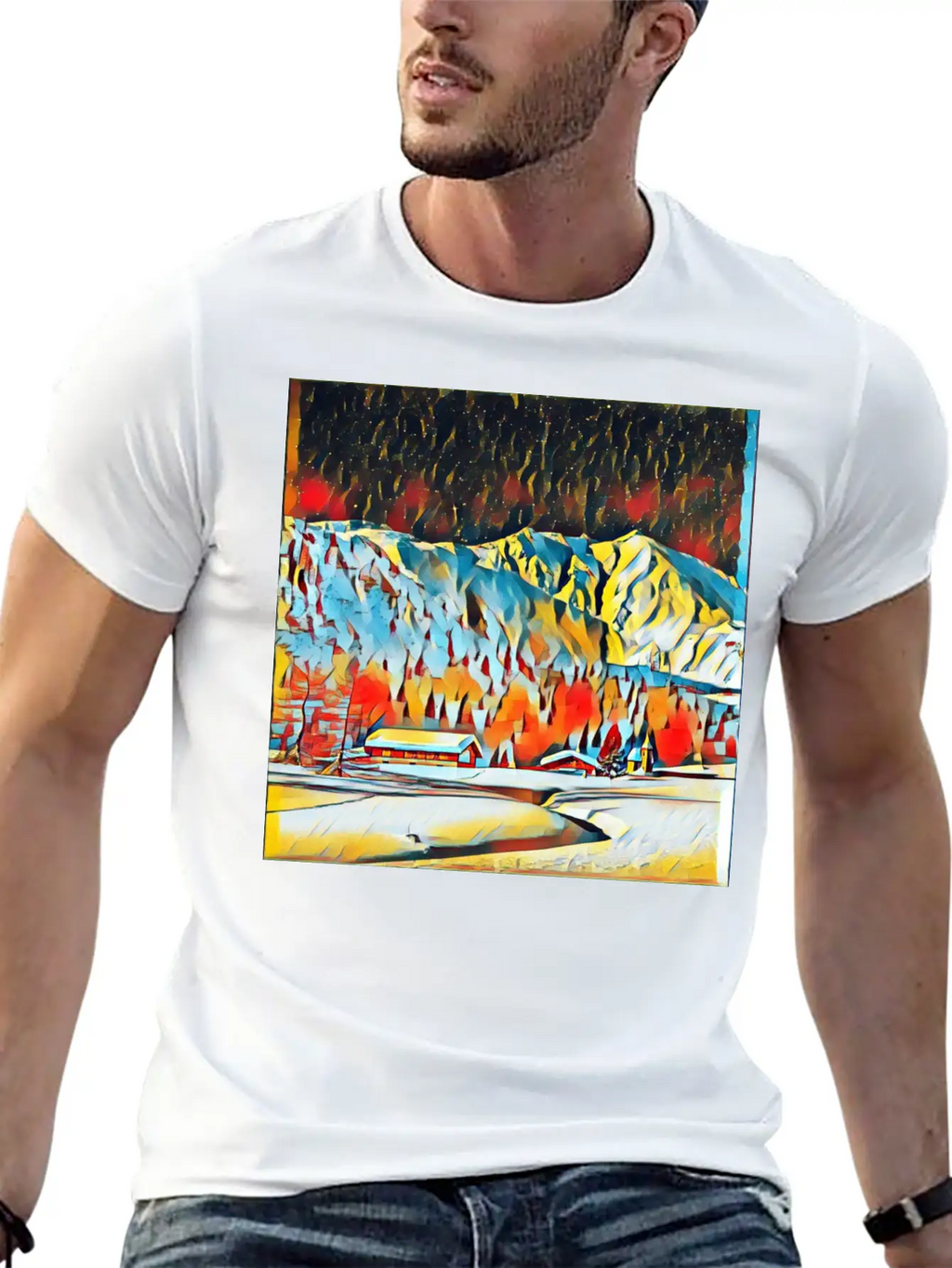 Graphic Art Design | Digital Art | Painting Modern Fit Casual T-Shirt – Clean And Versatile Design