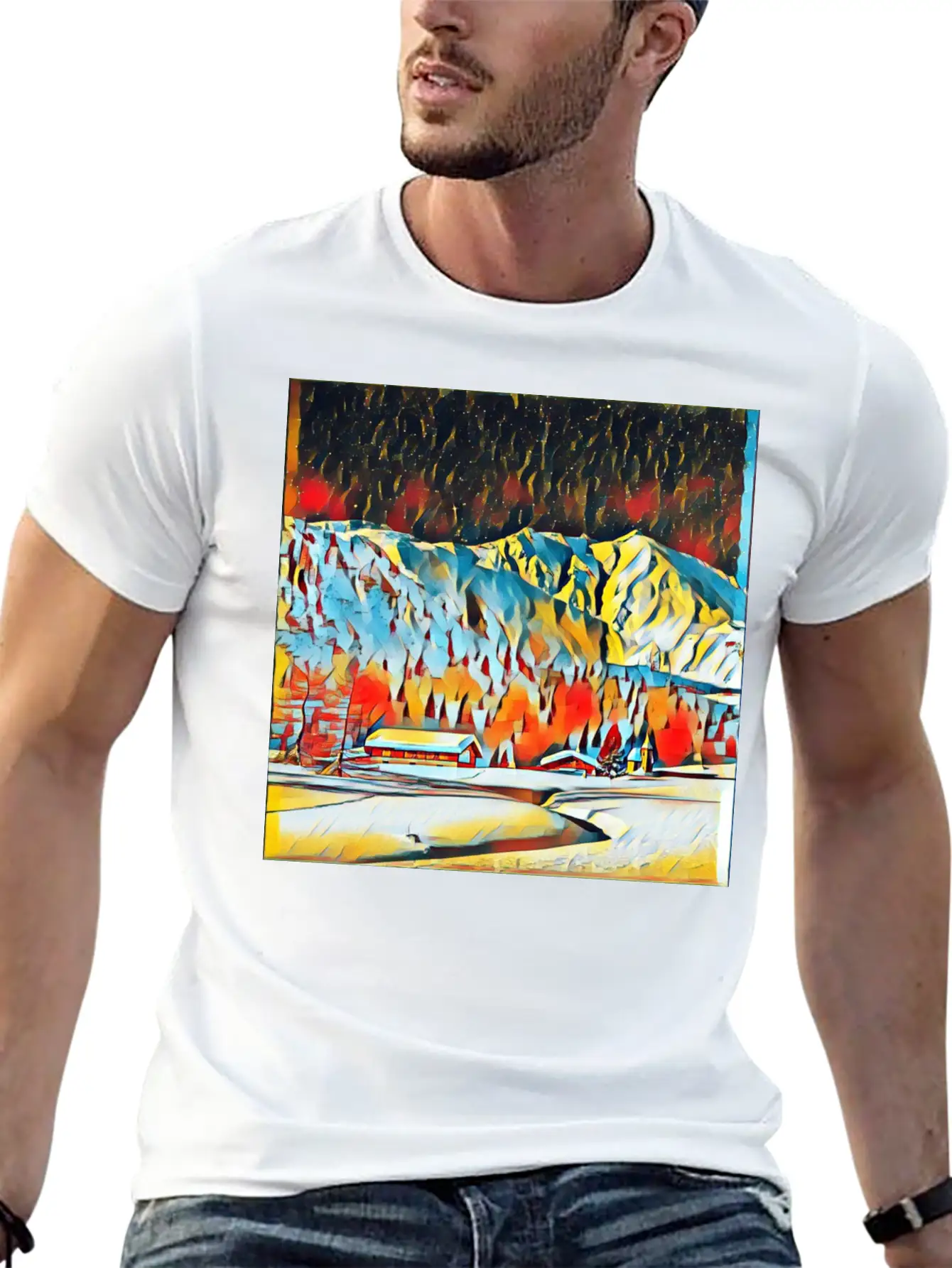 Graphic Art Design | Digital Art | Painting Modern Fit Casual T-Shirt – Clean And Versatile Design