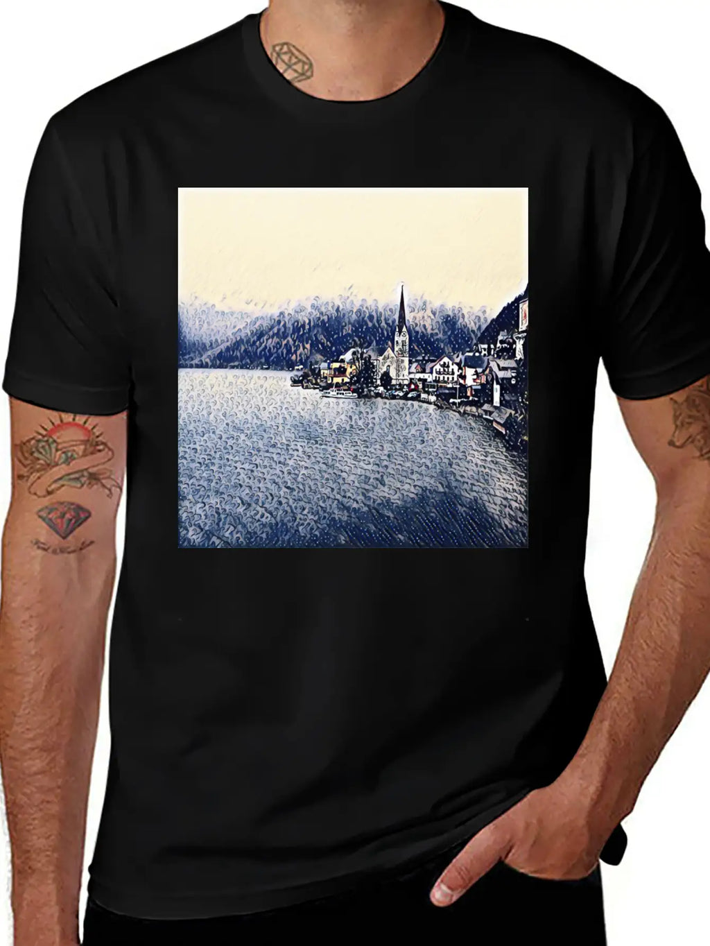 Graphic Art Design | Digital Art | Painting Stylish Everyday T-Shirt – Unisex Basic Cotton Tee
