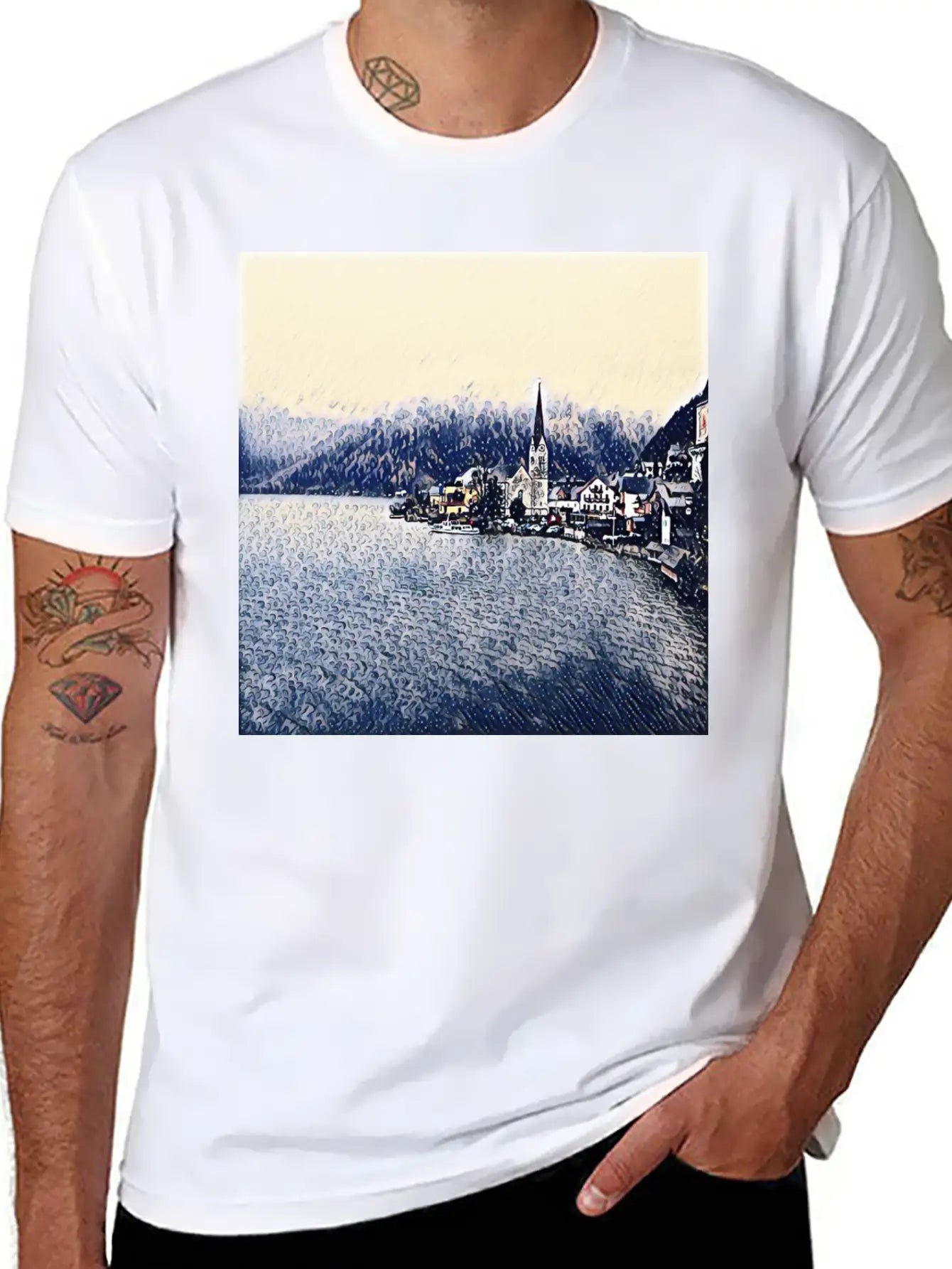 Graphic Art Design | Digital Art | Painting Stylish Everyday T-Shirt – Unisex Basic Cotton Tee