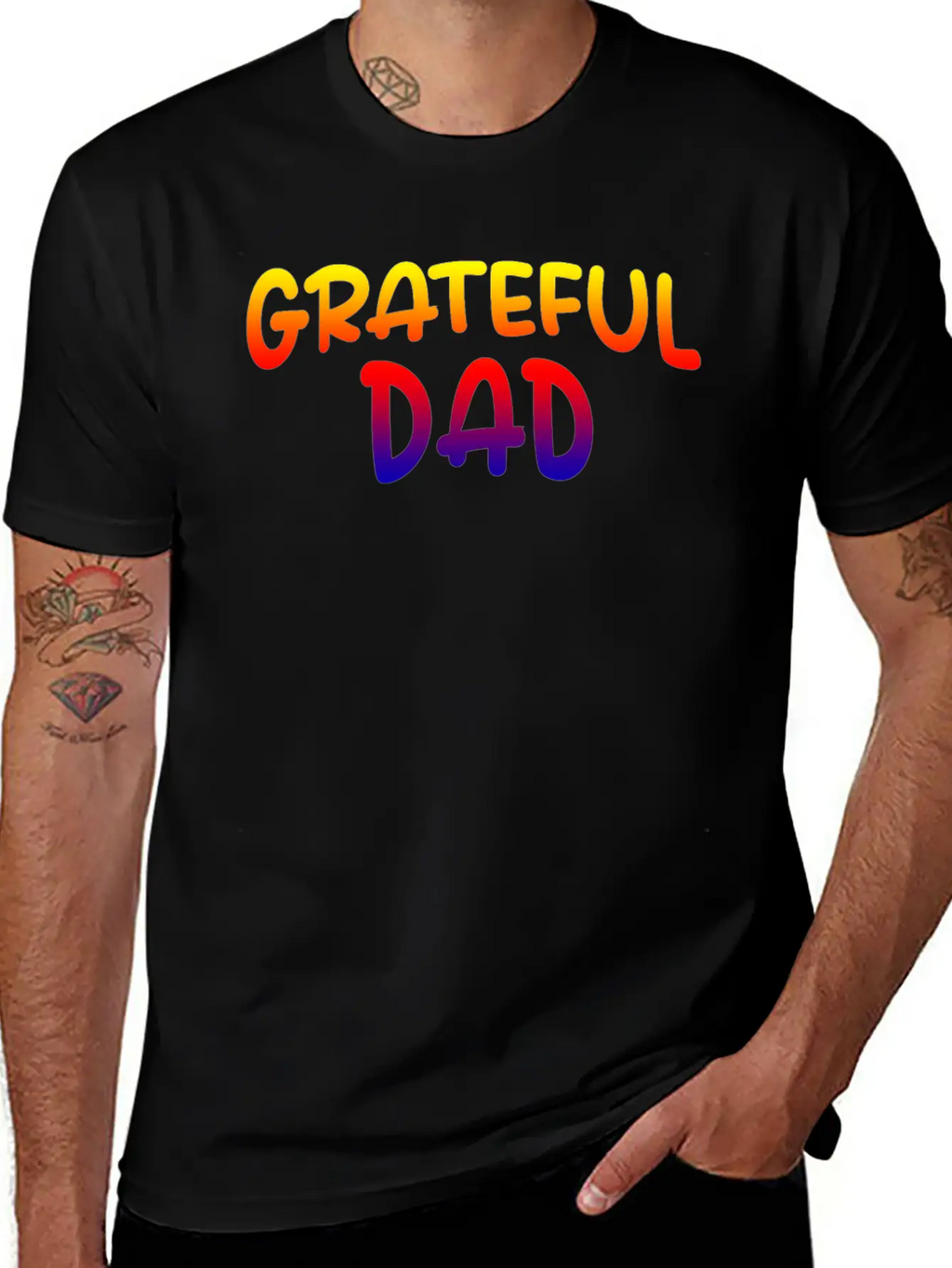 Grateful Dad Timeless Short Sleeve Tee – Comfy And Minimalist Design