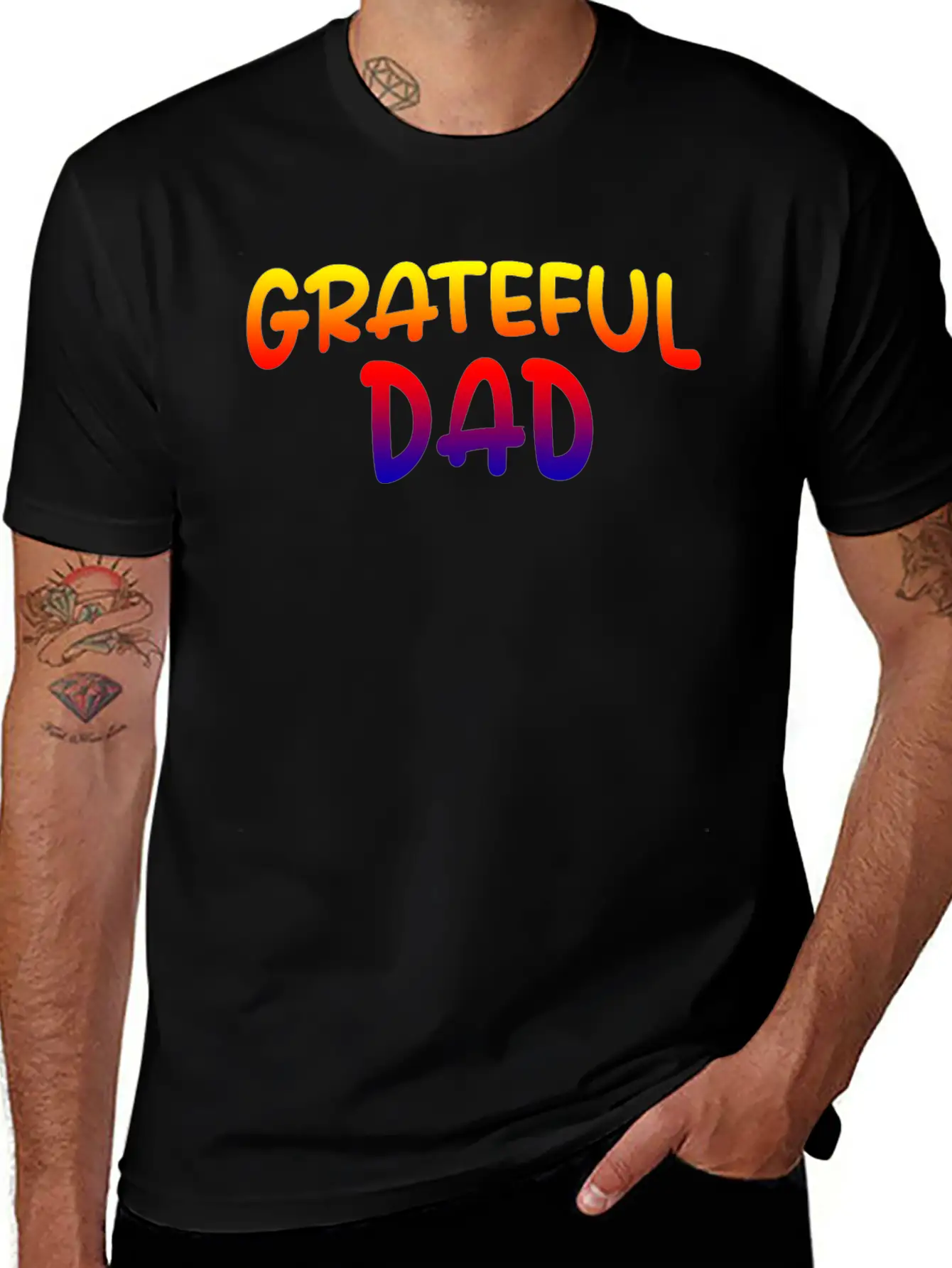Grateful Dad Timeless Short Sleeve Tee – Comfy And Minimalist Design