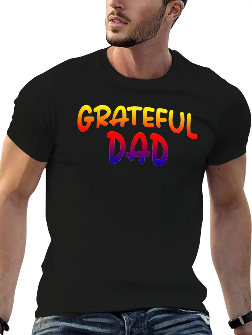 Grateful Dad Timeless Short Sleeve Tee – Comfy And Minimalist Design