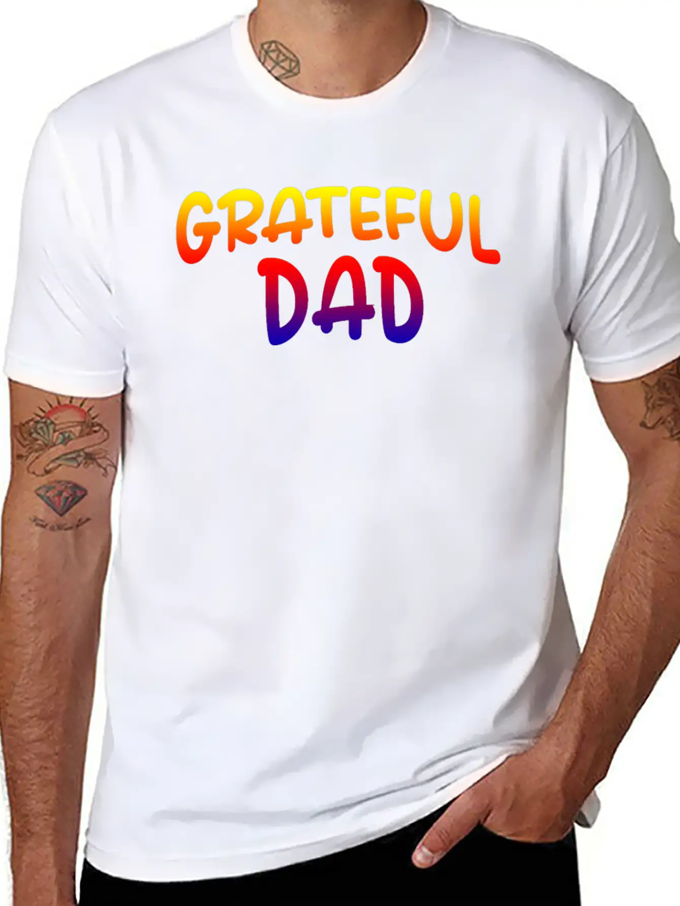 Grateful Dad Timeless Short Sleeve Tee – Comfy And Minimalist Design