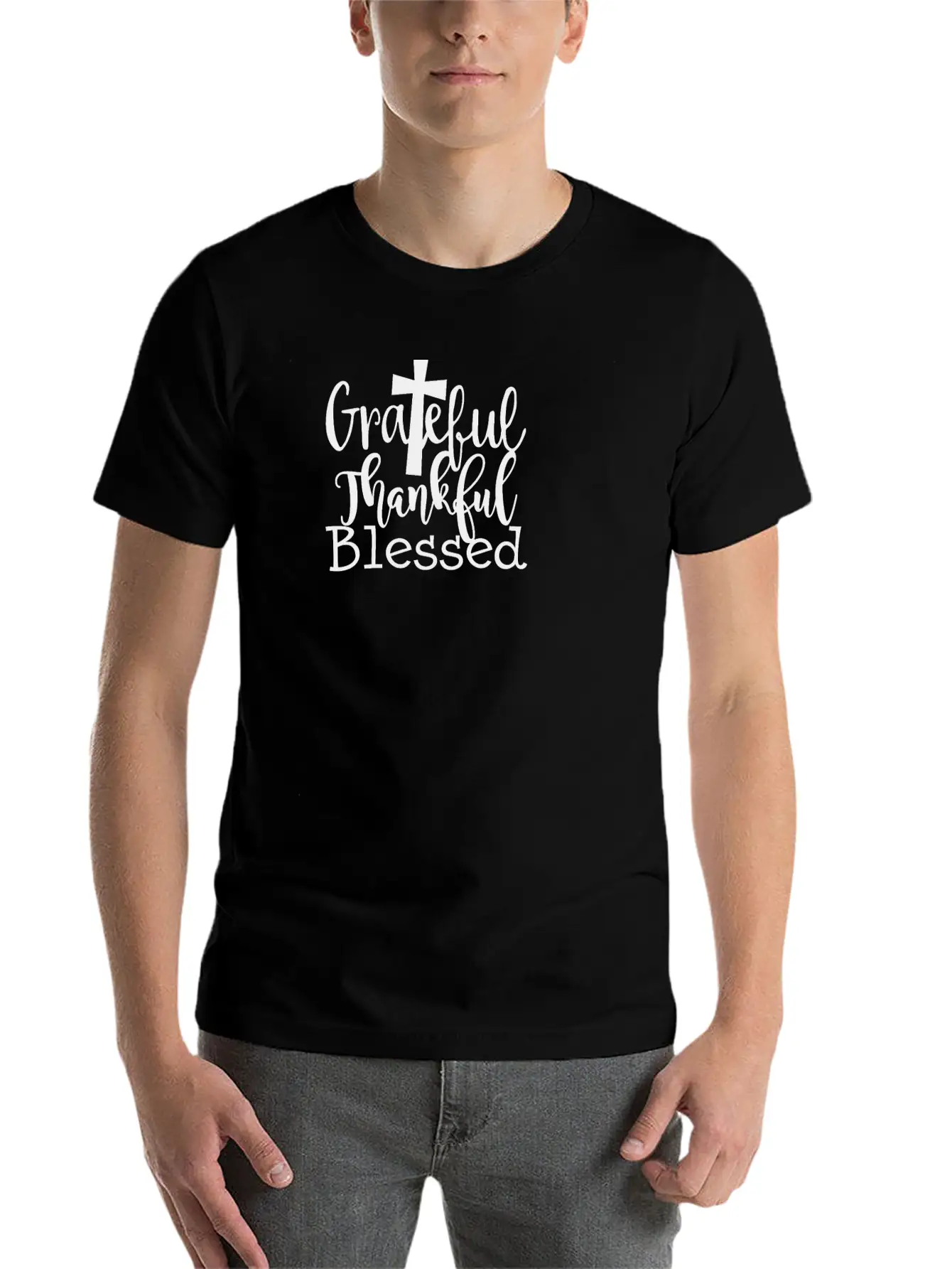 Grateful Thankful And Blessed1 Stylish Everyday T-Shirt – Unisex Basic Cotton Tee