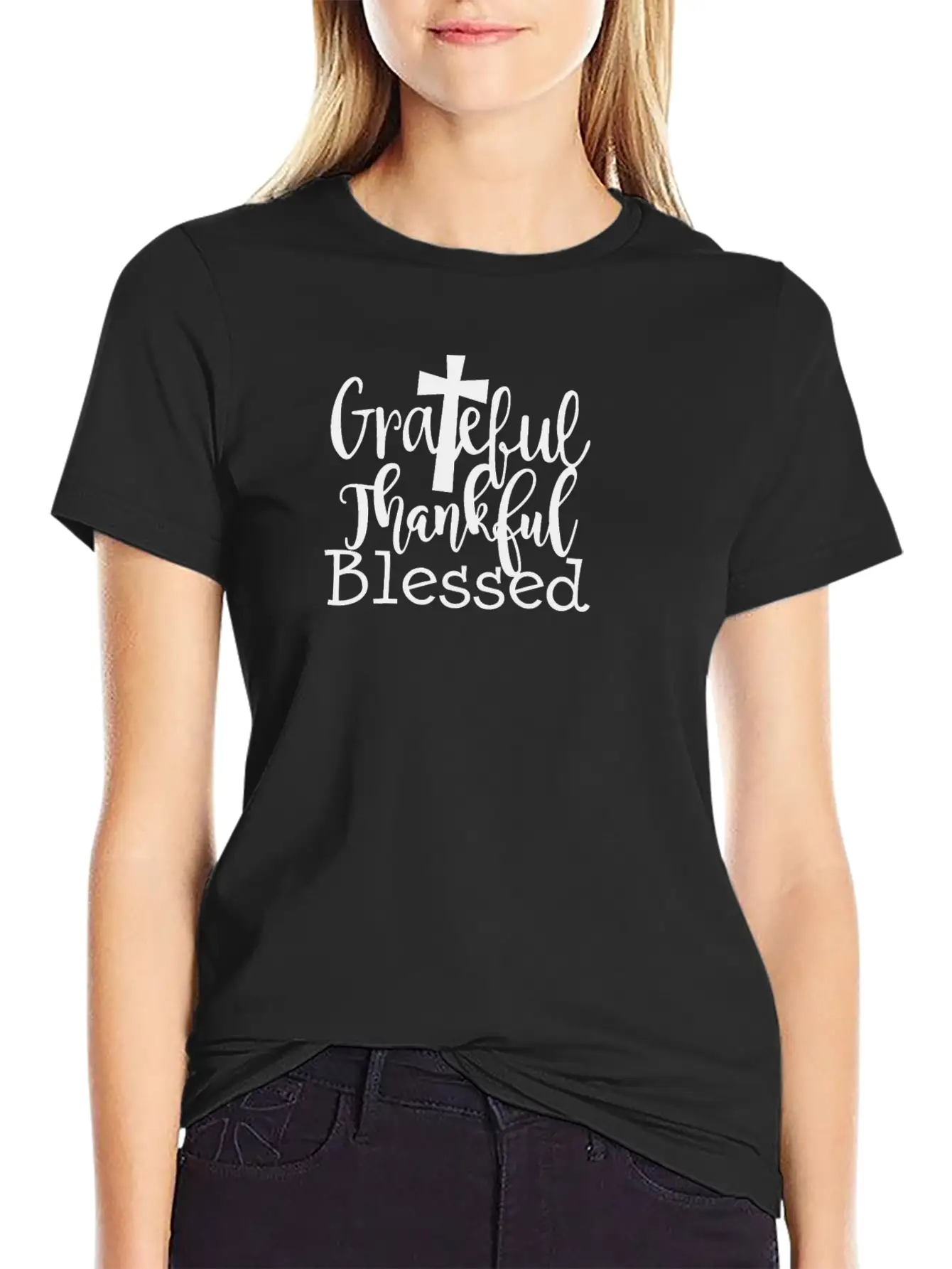 Grateful Thankful And Blessed1 Stylish Everyday T-Shirt – Unisex Basic Cotton Tee