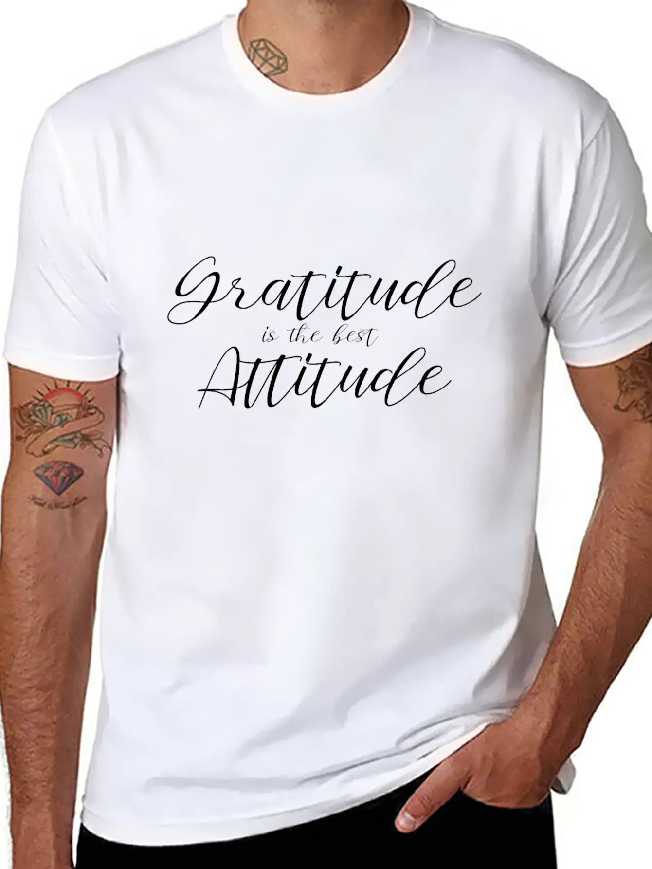Gratitude Is Best Attitude Stylish Everyday T-Shirt – Unisex Basic Cotton Tee