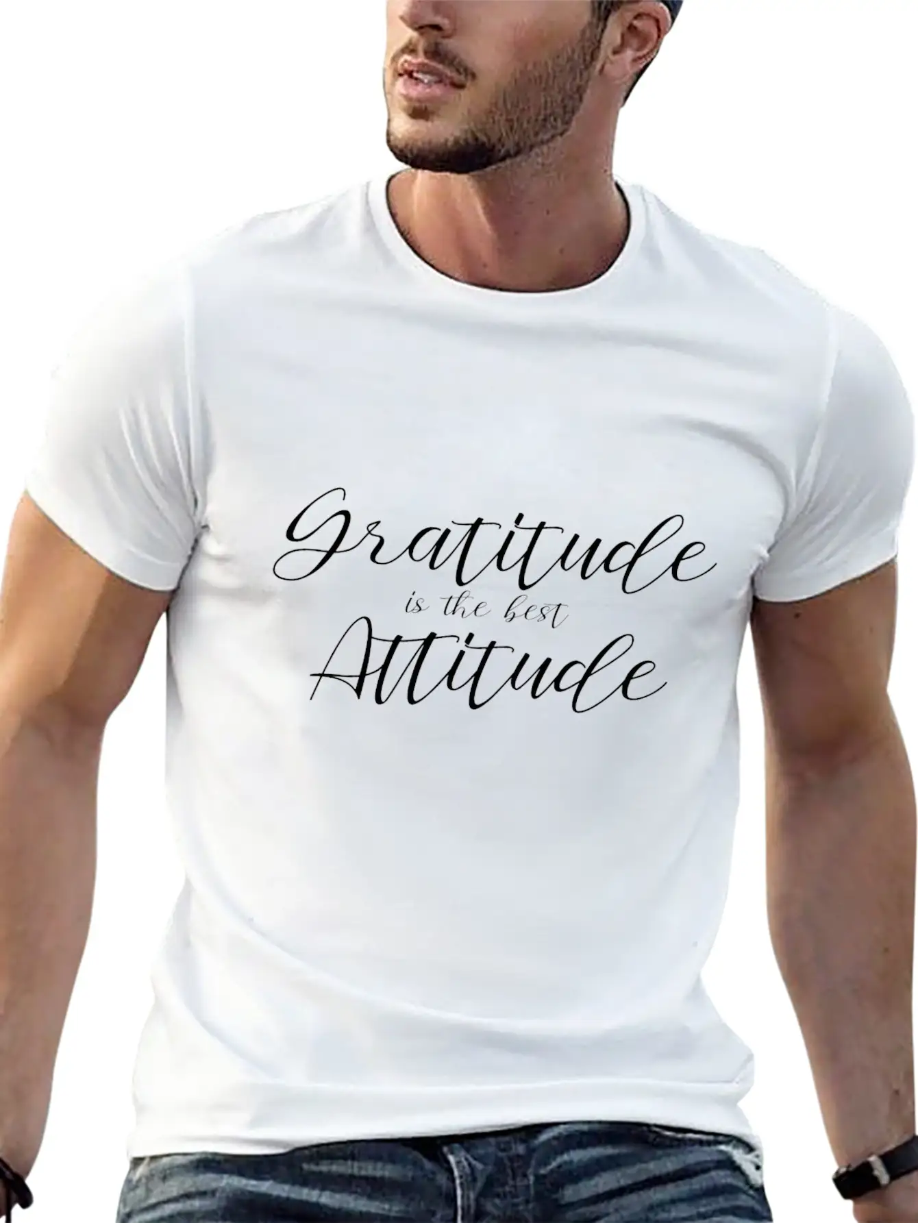 Gratitude Is Best Attitude Stylish Everyday T-Shirt – Unisex Basic Cotton Tee