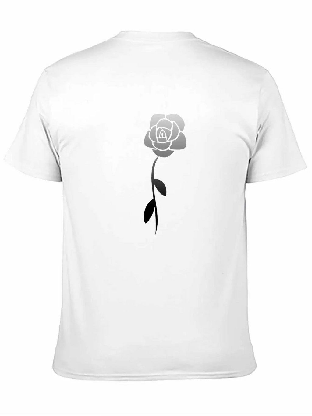 Gray Flower Plant Blossom Breathable Soft Cotton T-Shirt – Timeless Casual Look