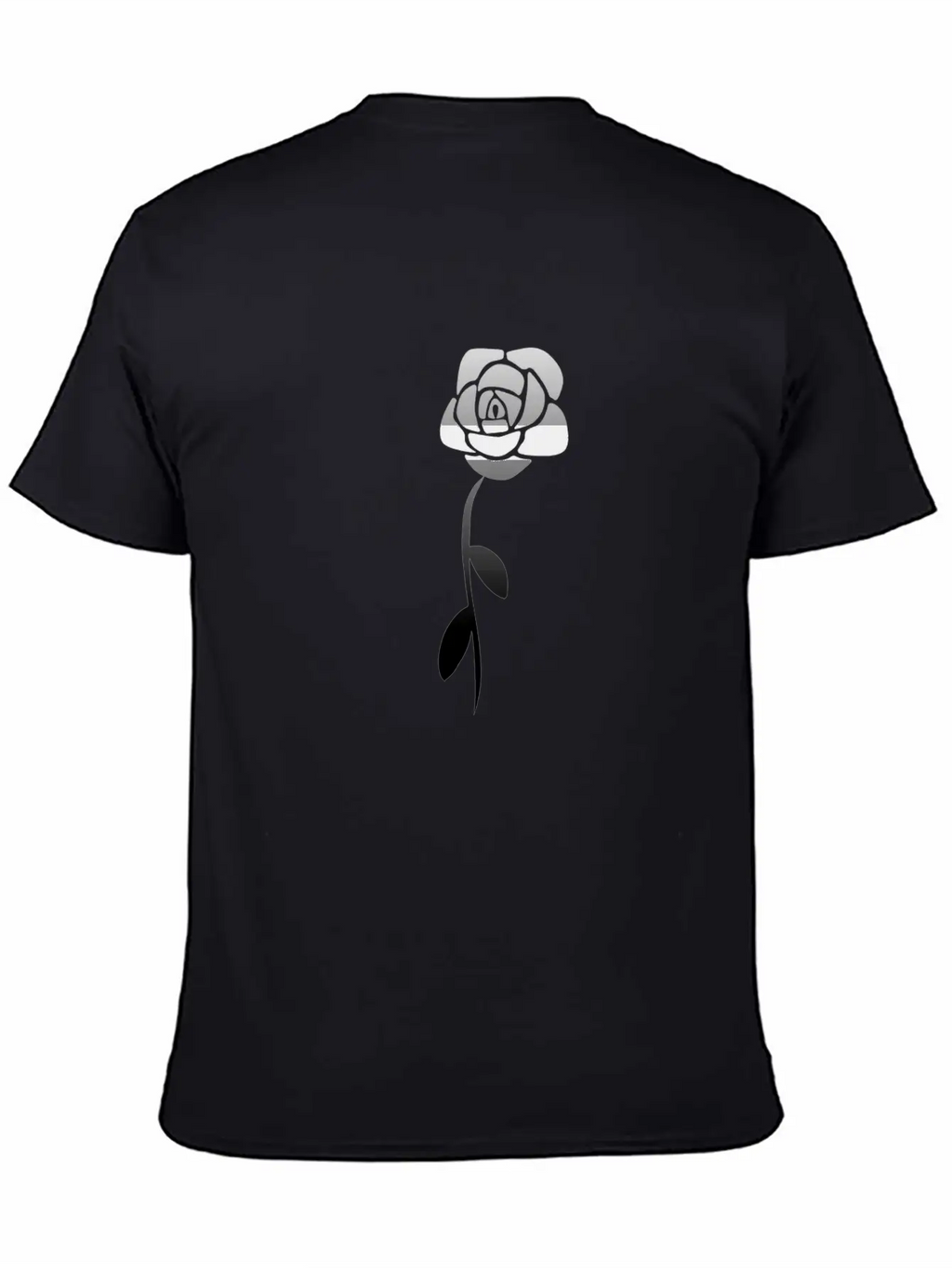 Gray Flower Plant Blossom Breathable Soft Cotton T-Shirt – Timeless Casual Look