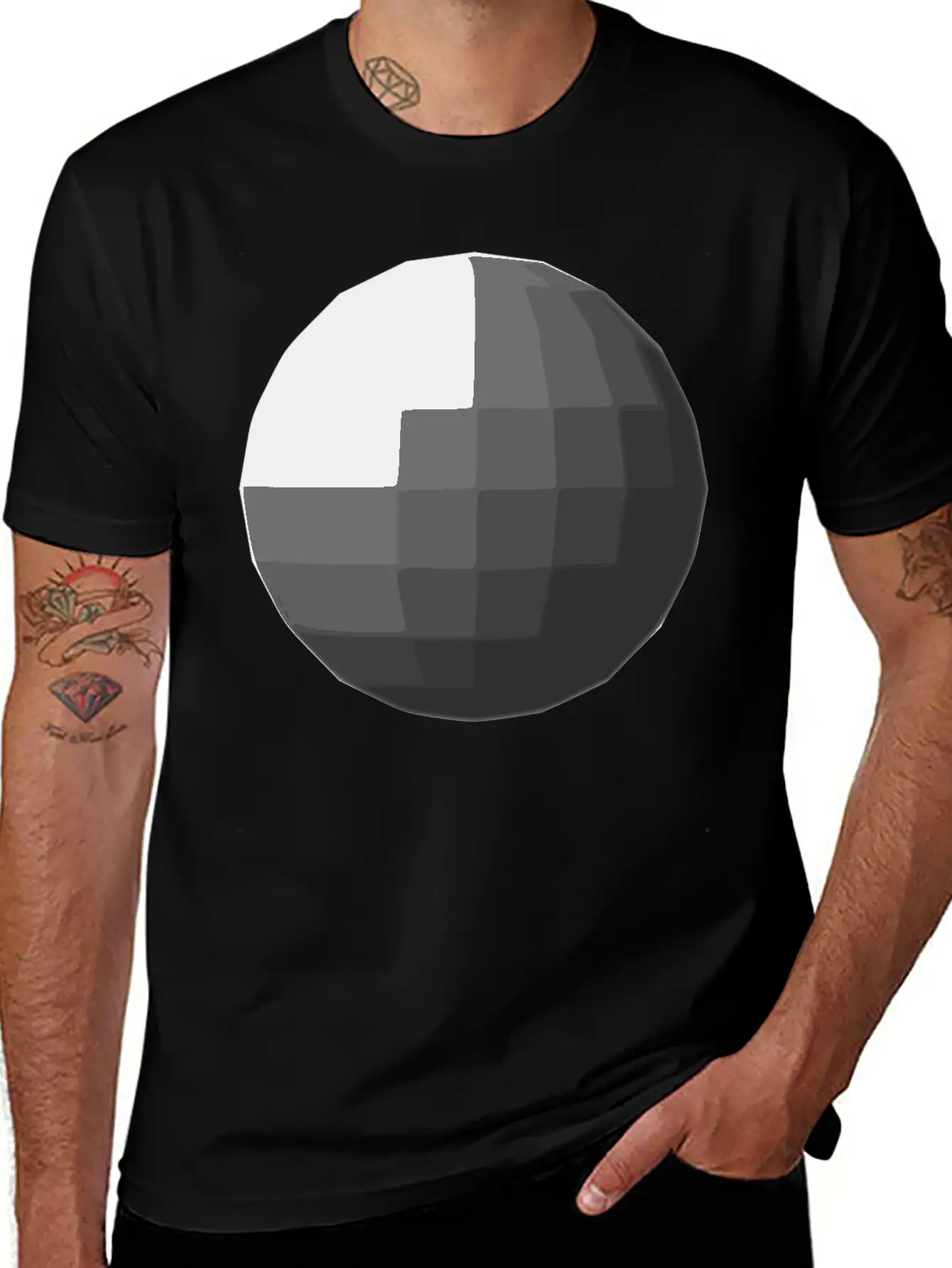 Gray Sphere Disco Ball Relaxed Everyday Tee – Lightweight And Durable Cotton