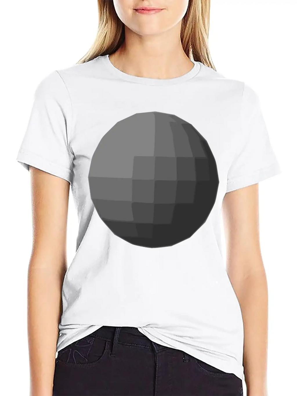Gray Sphere Disco Ball Relaxed Everyday Tee – Lightweight And Durable Cotton