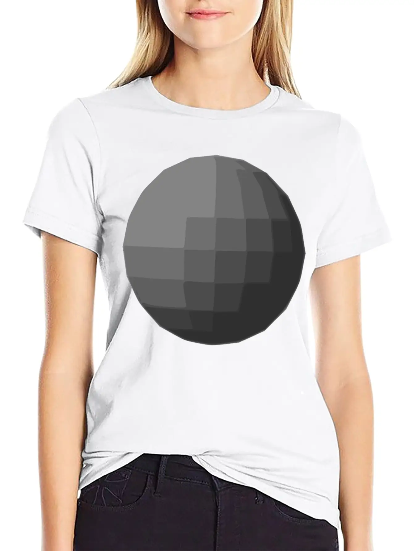 Gray Sphere Disco Ball Relaxed Everyday Tee – Lightweight And Durable Cotton