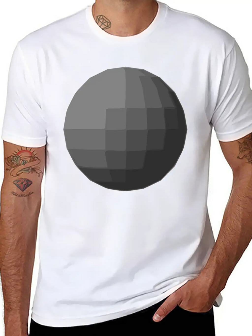 Gray Sphere Disco Ball Relaxed Everyday Tee – Lightweight And Durable Cotton