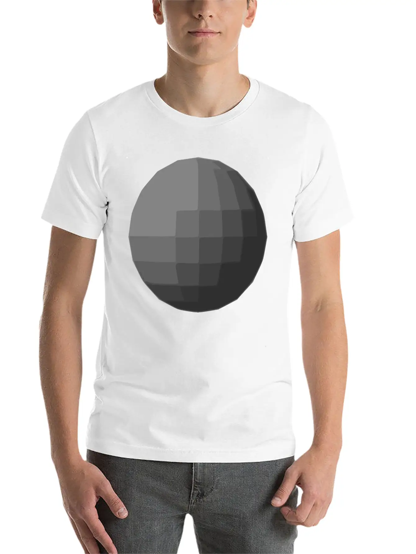 Gray Sphere Disco Ball Relaxed Everyday Tee – Lightweight And Durable Cotton