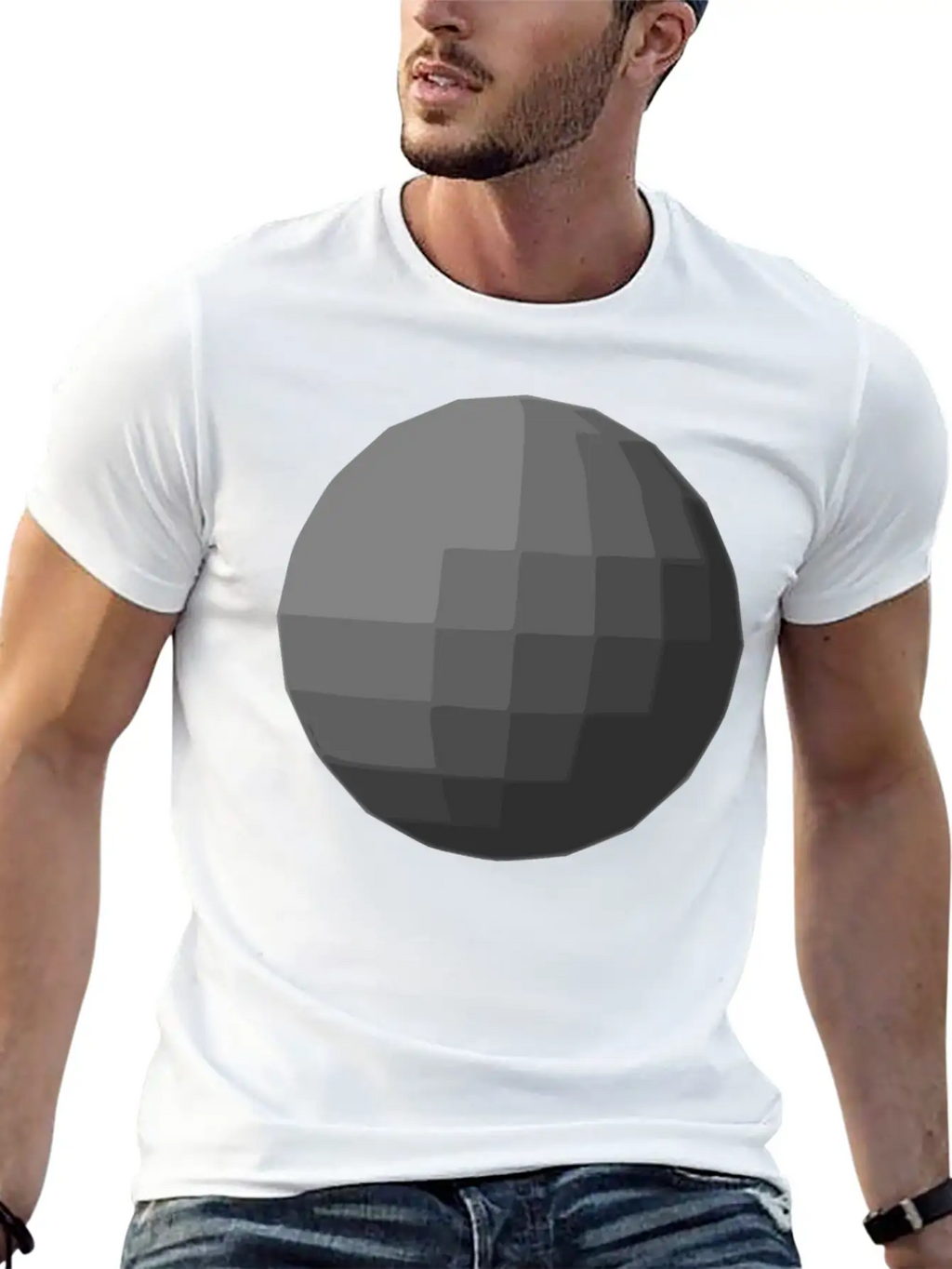 Gray Sphere Disco Ball Relaxed Everyday Tee – Lightweight And Durable Cotton