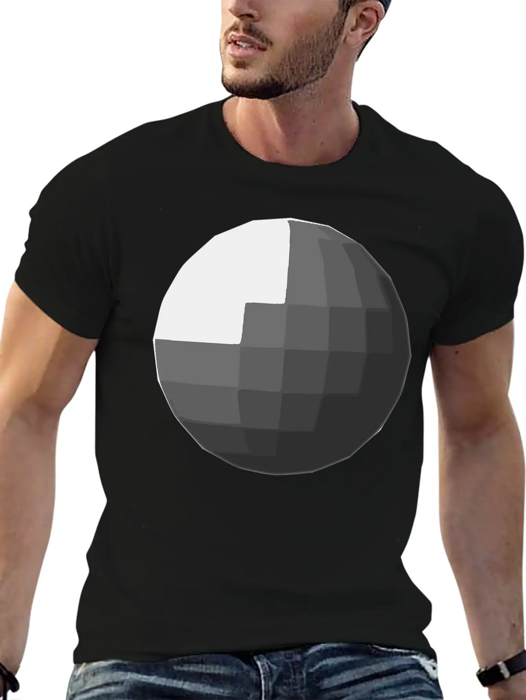 Gray Sphere Disco Ball Relaxed Everyday Tee – Lightweight And Durable Cotton