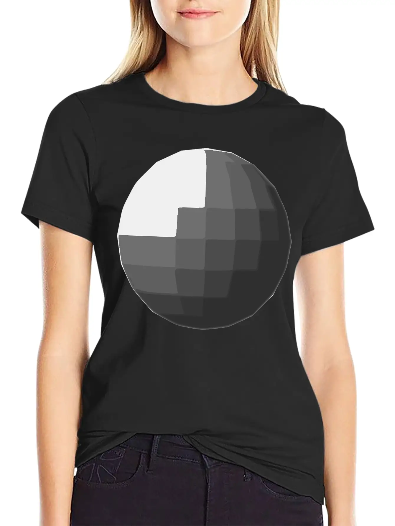 Gray Sphere Disco Ball Relaxed Everyday Tee – Lightweight And Durable Cotton