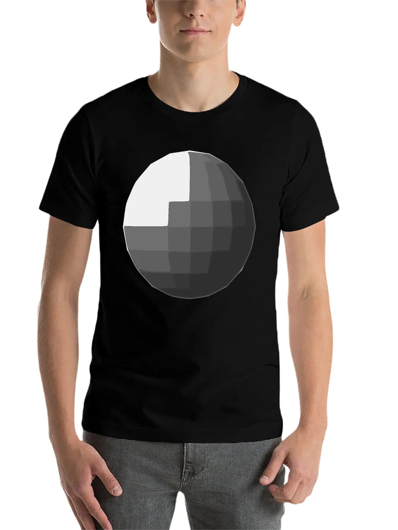 Gray Sphere Disco Ball Relaxed Everyday Tee – Lightweight And Durable Cotton