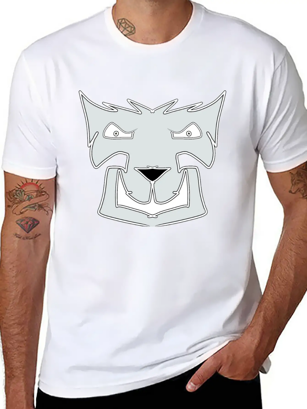 Gray Wolf Modern Fit Casual T-Shirt – Clean And Versatile Design
