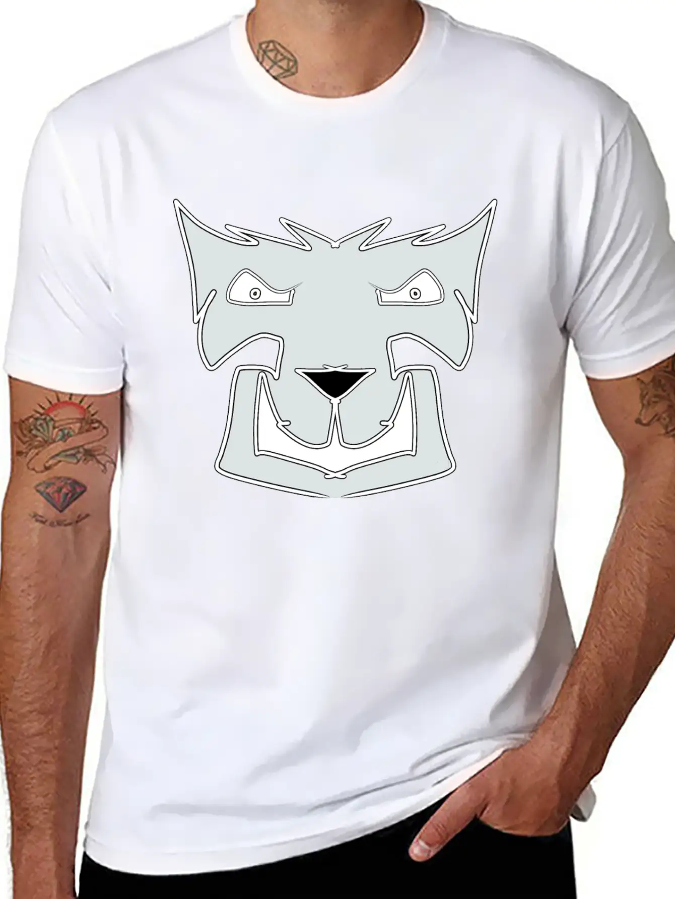 Gray Wolf Modern Fit Casual T-Shirt – Clean And Versatile Design