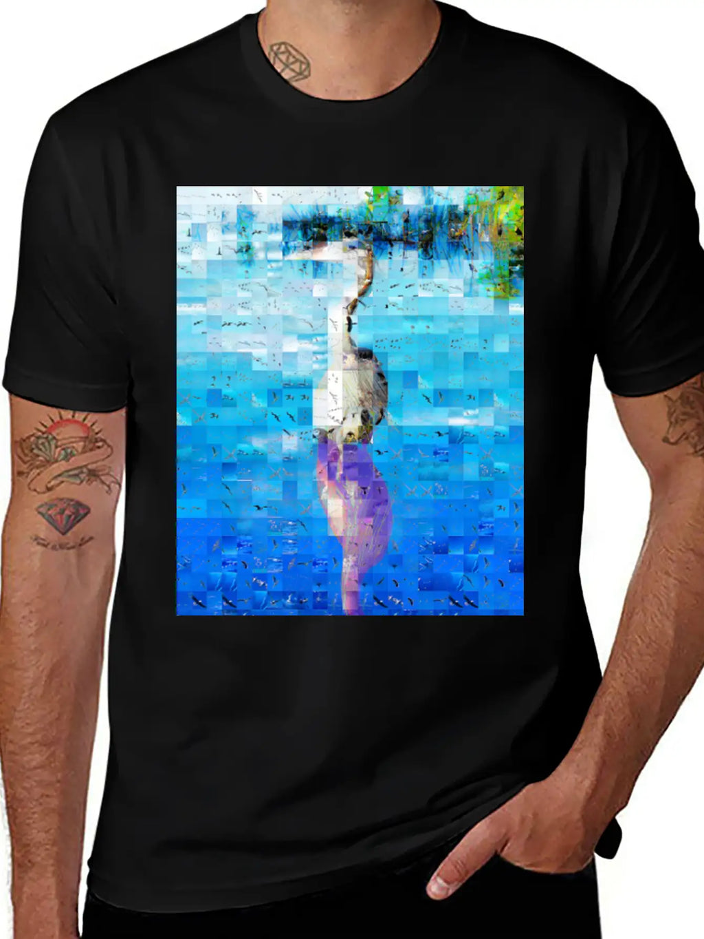 Great Blue Heron Ardea Herodias Timeless Short Sleeve Tee – Comfy And Minimalist Design