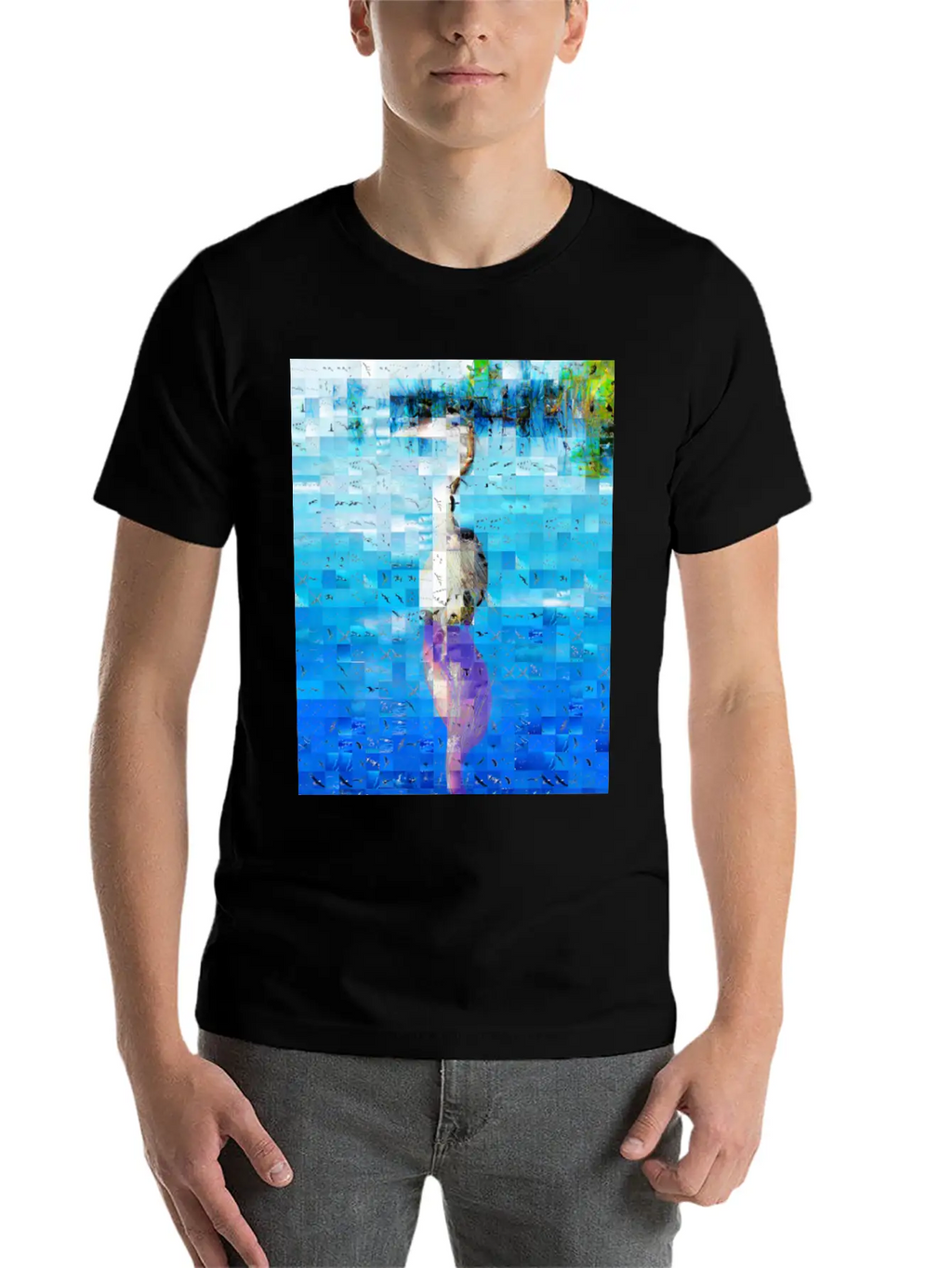 Great Blue Heron Ardea Herodias Timeless Short Sleeve Tee – Comfy And Minimalist Design
