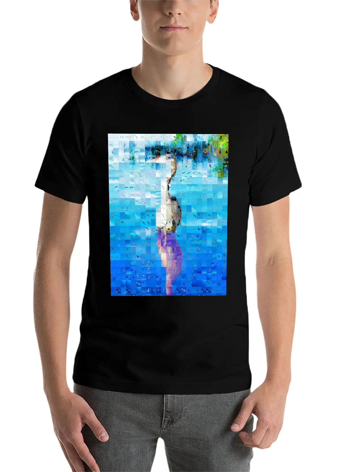Great Blue Heron Ardea Herodias Timeless Short Sleeve Tee – Comfy And Minimalist Design